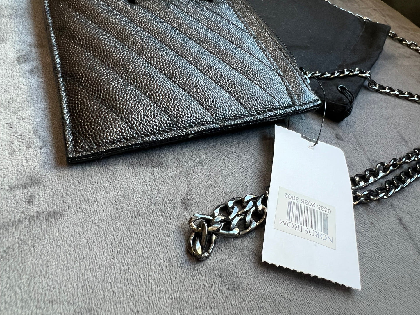 NWT Yves Saint Laurent black monogram clutch / crossbody