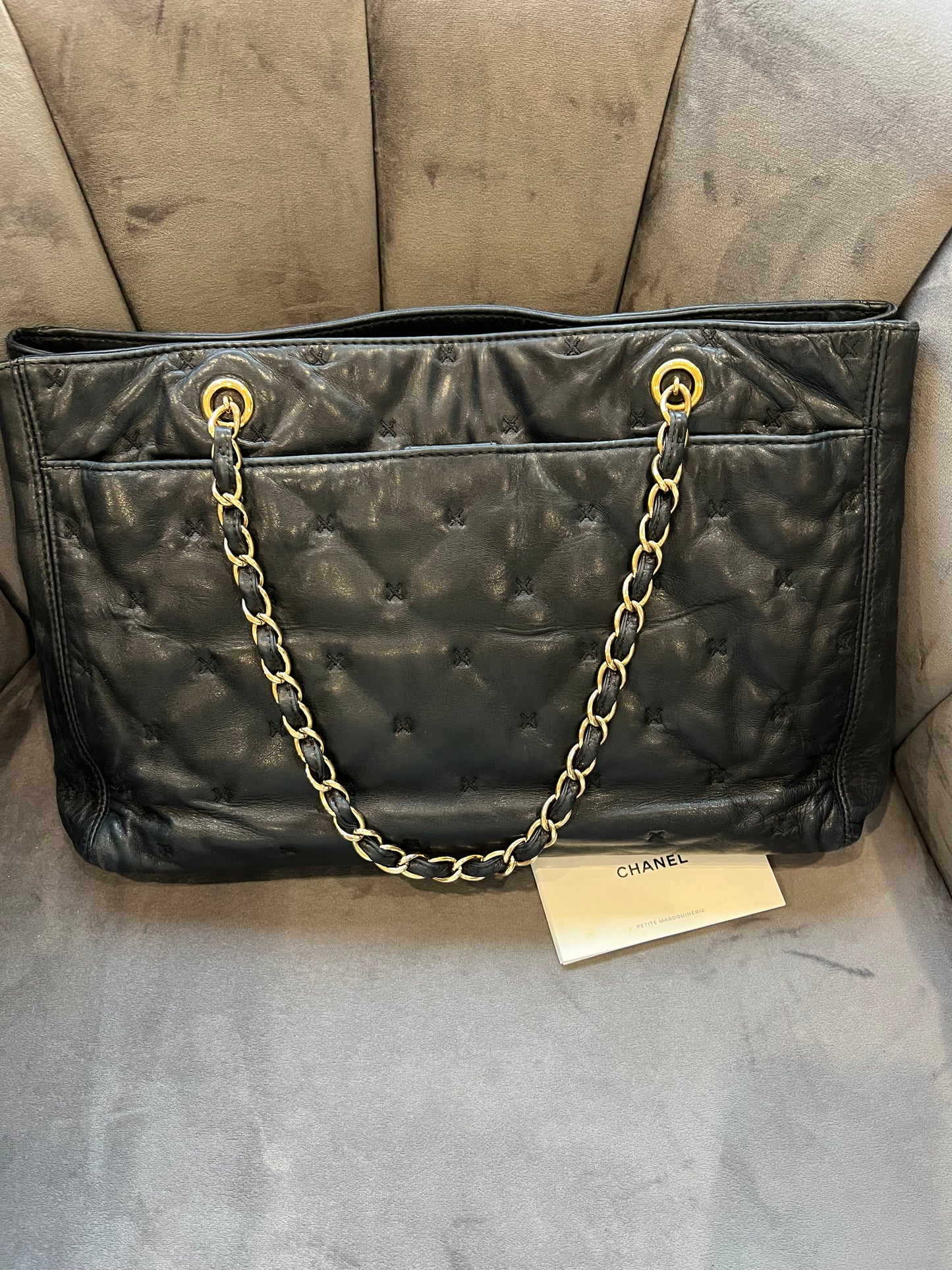 Vintage Chanel Lambskin Quilted Tote Bag