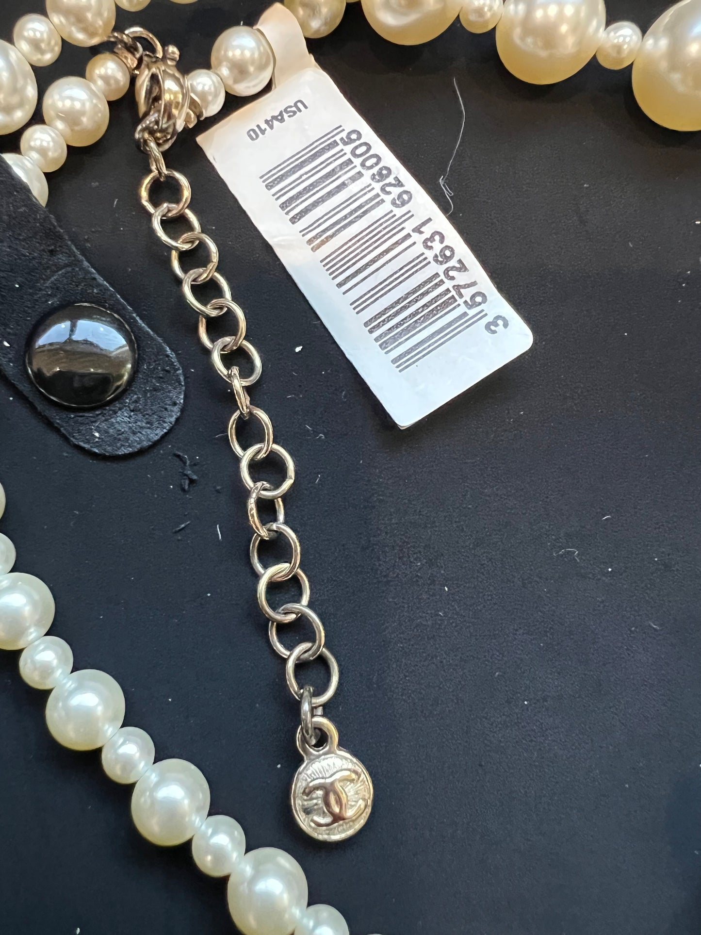 CHANEL Pearl And Cocomark Cube Classic Necklace
