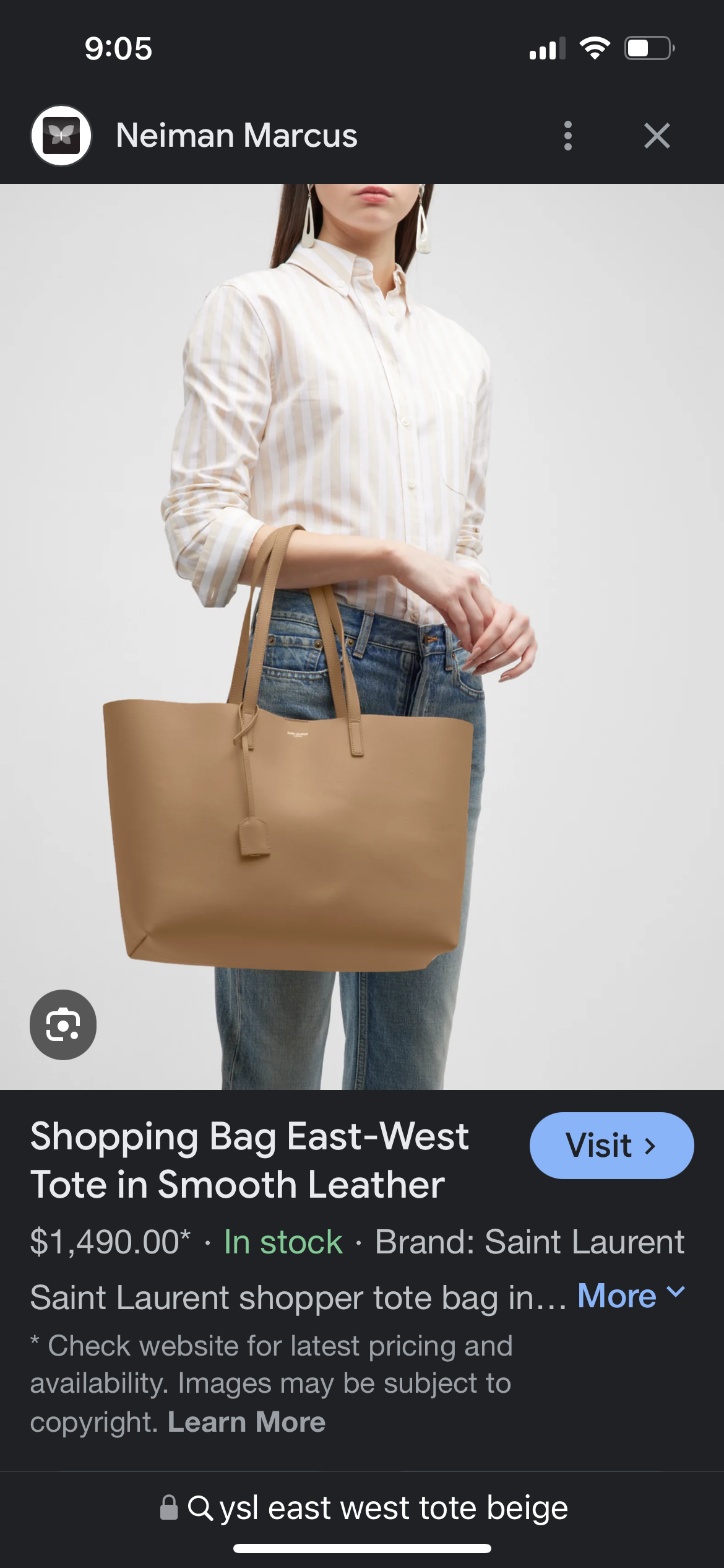 YSL large shopping tote