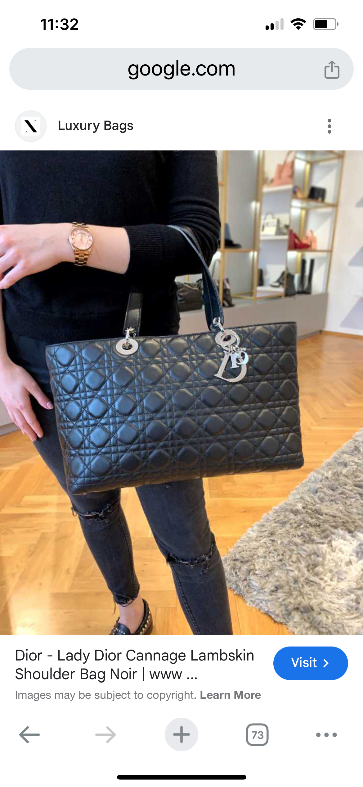 Dior Cannage Shopping Tote