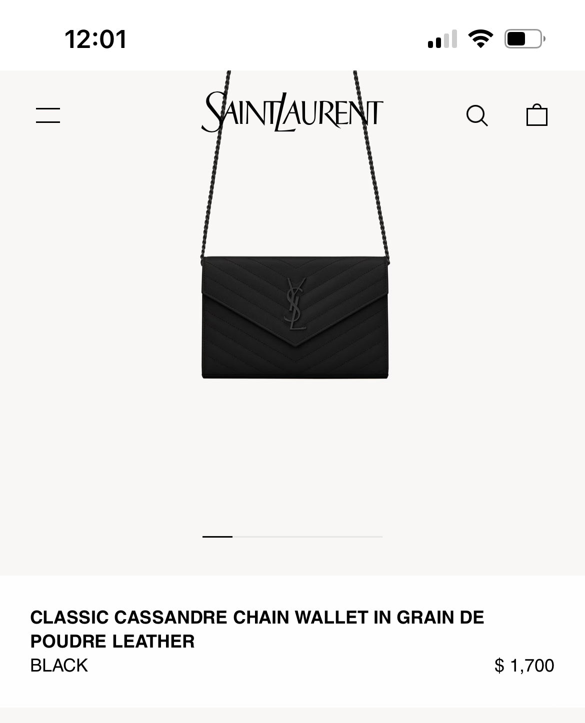 Yves Saint Laurent Cassandre envelope flap crossbody