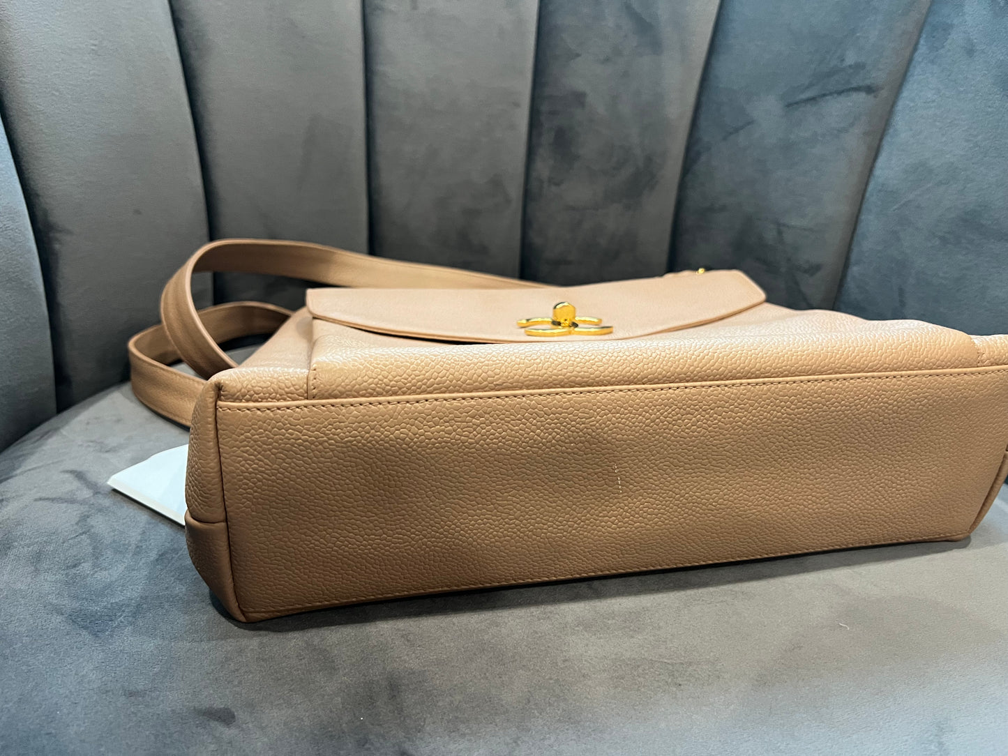 Chanel Caviar 24k Turnlock Tote Bag