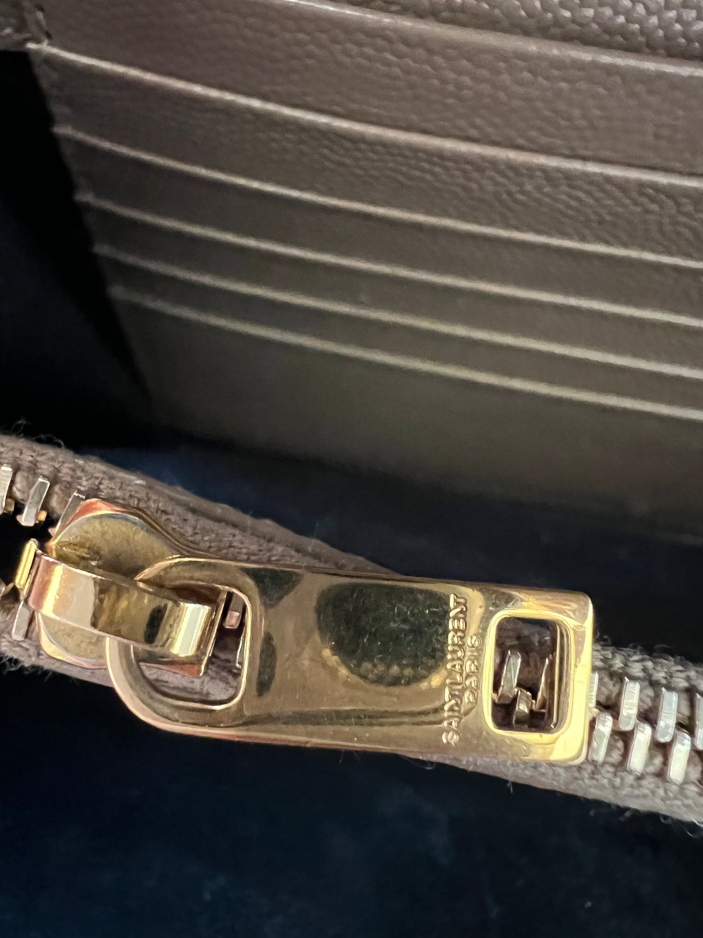 YSL cassadre envelope crossbody large dark beige