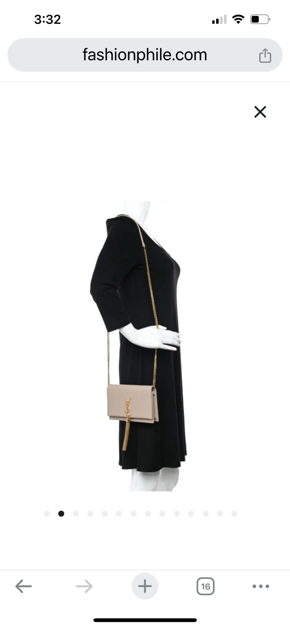 YSL Kate tassel bag nude beige