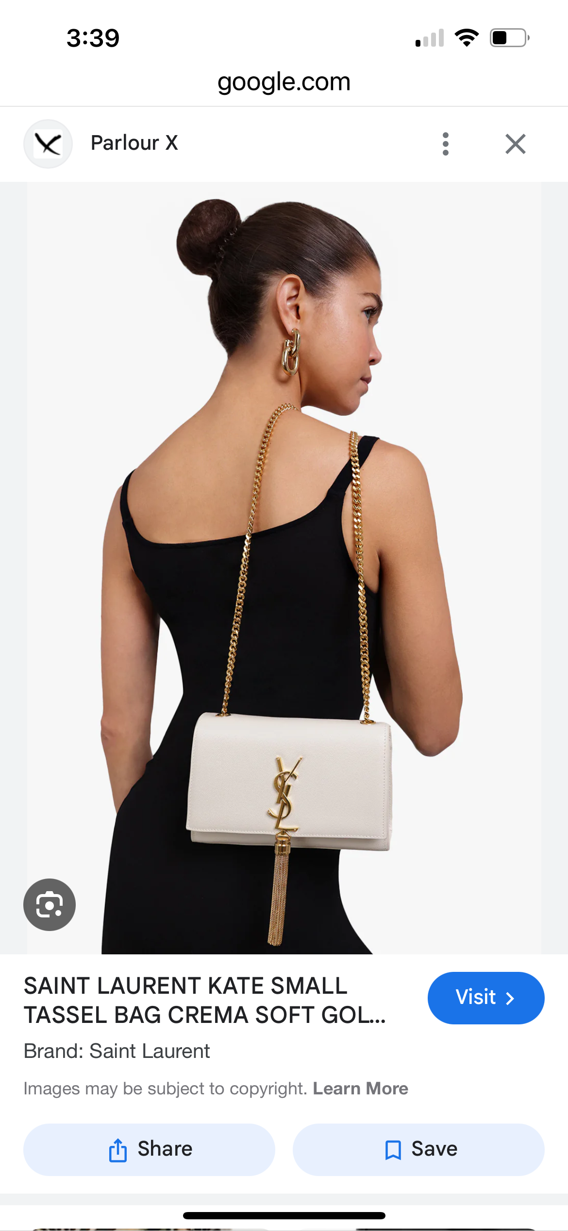 YSL Kate tassel bag nude beige