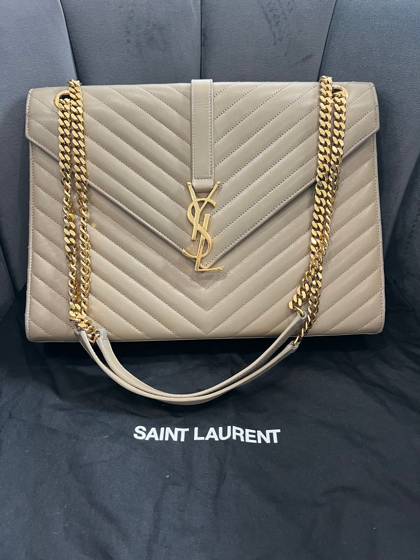 Saint Laurent Classic Monogram Envelope Bag