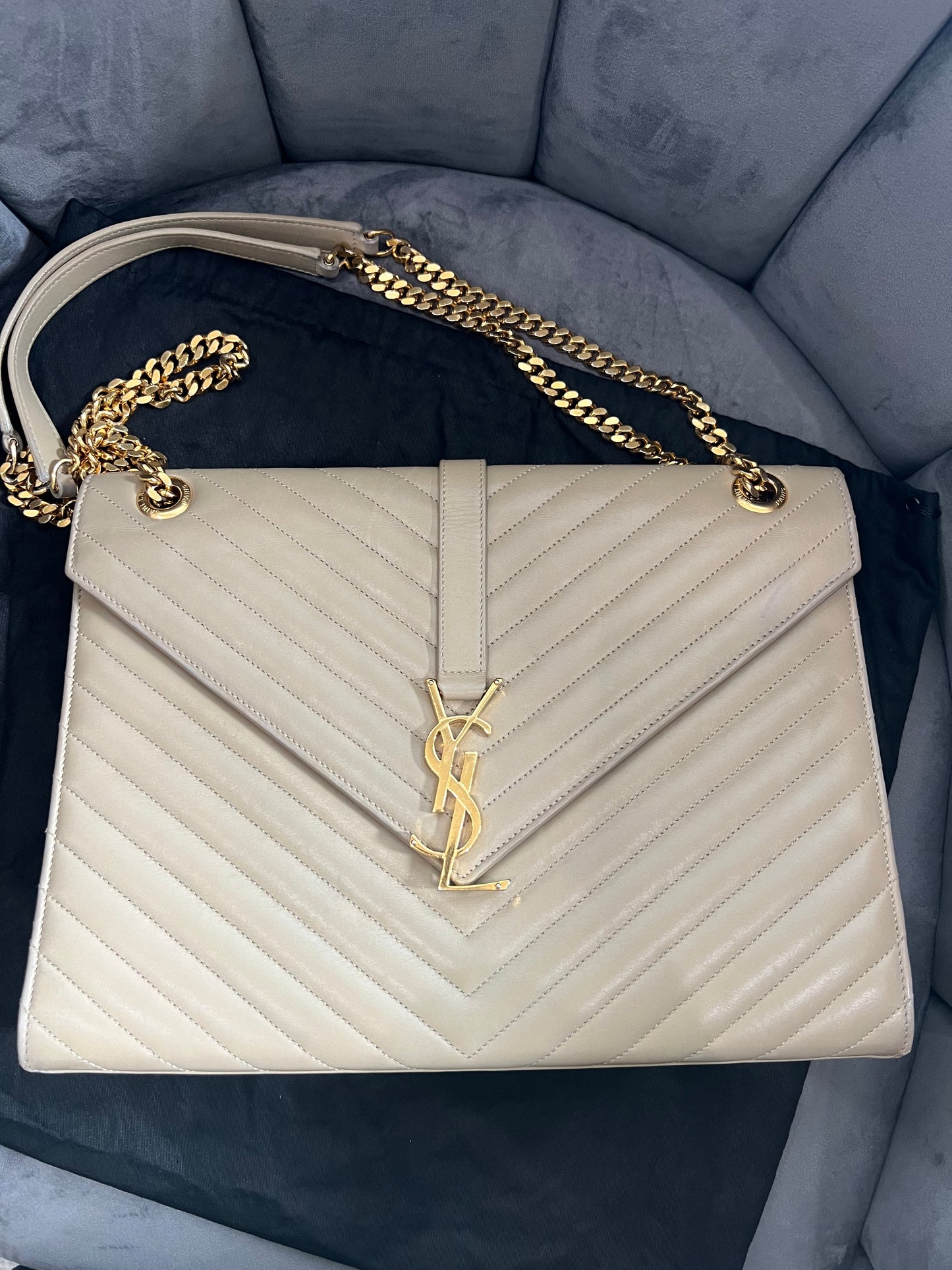 Saint Laurent Classic Monogram Envelope Bag