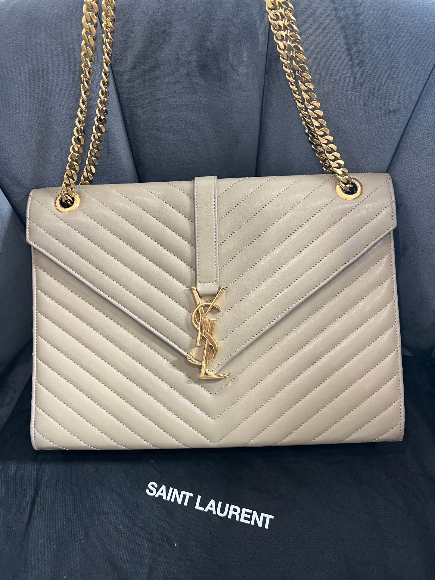 Saint Laurent Classic Monogram Envelope Bag