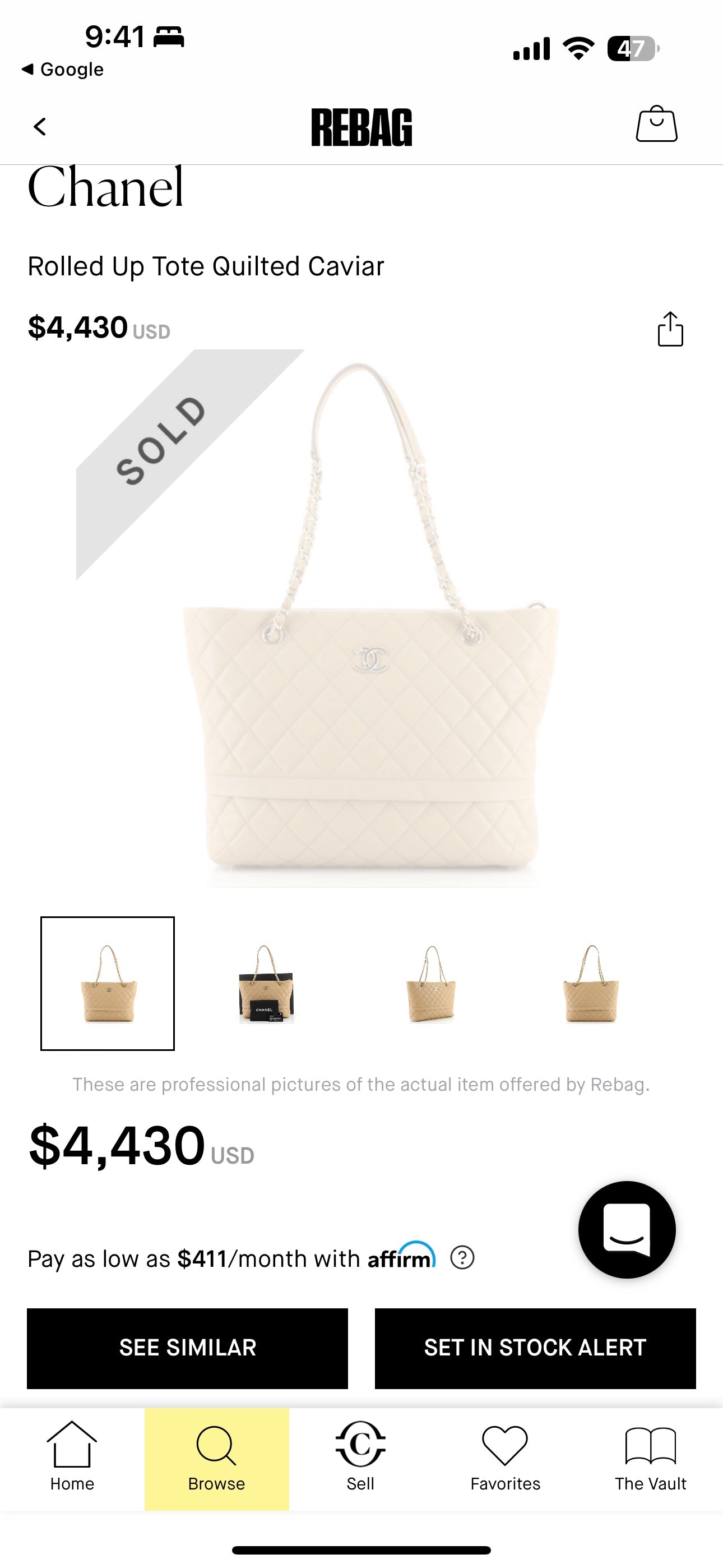 Chanel rolled up tote beige