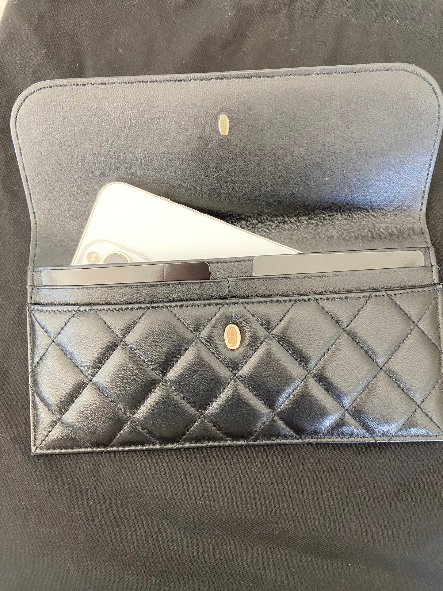 Chanel matelasse quilted clutch