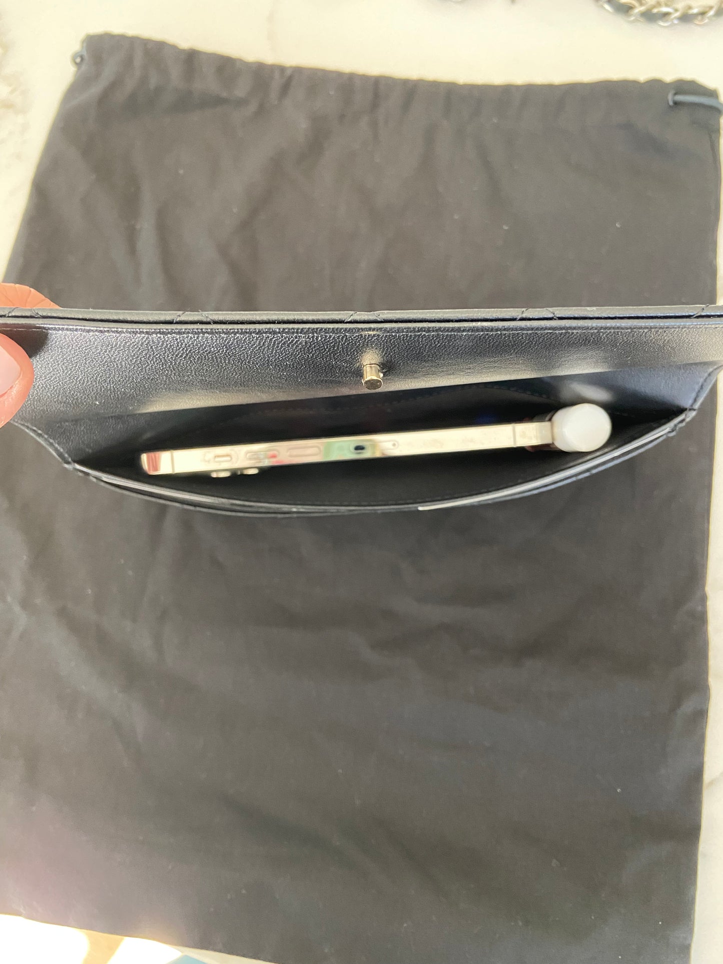 Chanel matelasse quilted clutch
