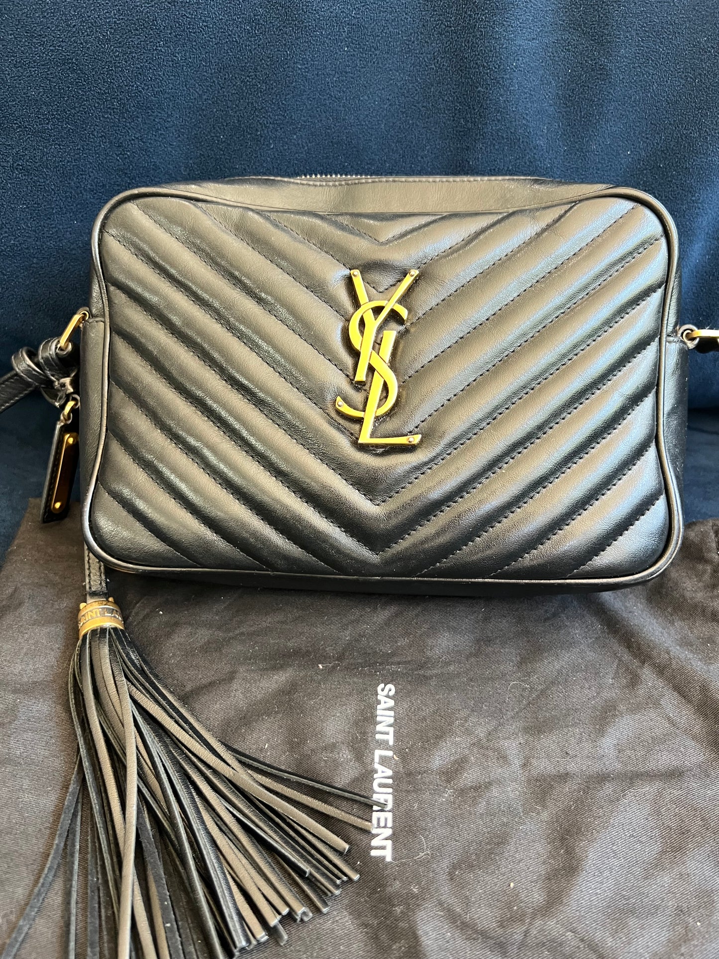 Saint Laurent Lou Medium YSL Quilted Camera Bag