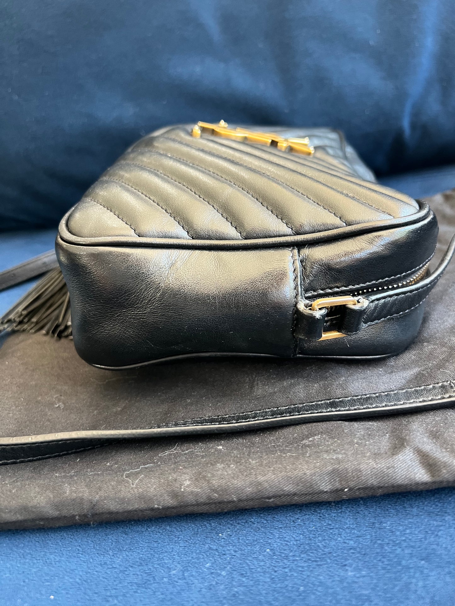 Saint Laurent Lou Medium YSL Quilted Camera Bag