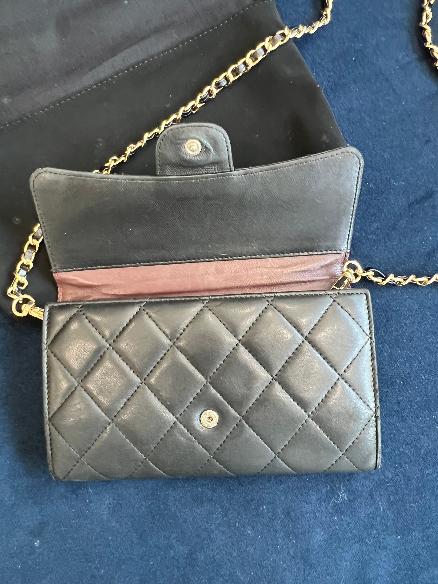 Chanel vintage timeless wallet on chain