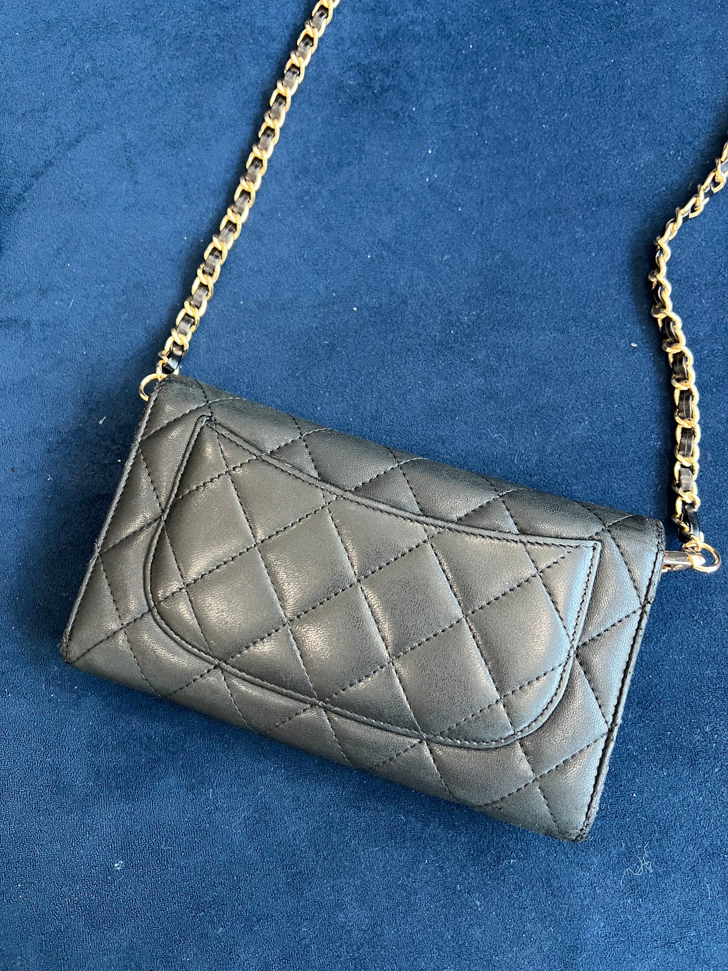 Chanel vintage timeless wallet on chain