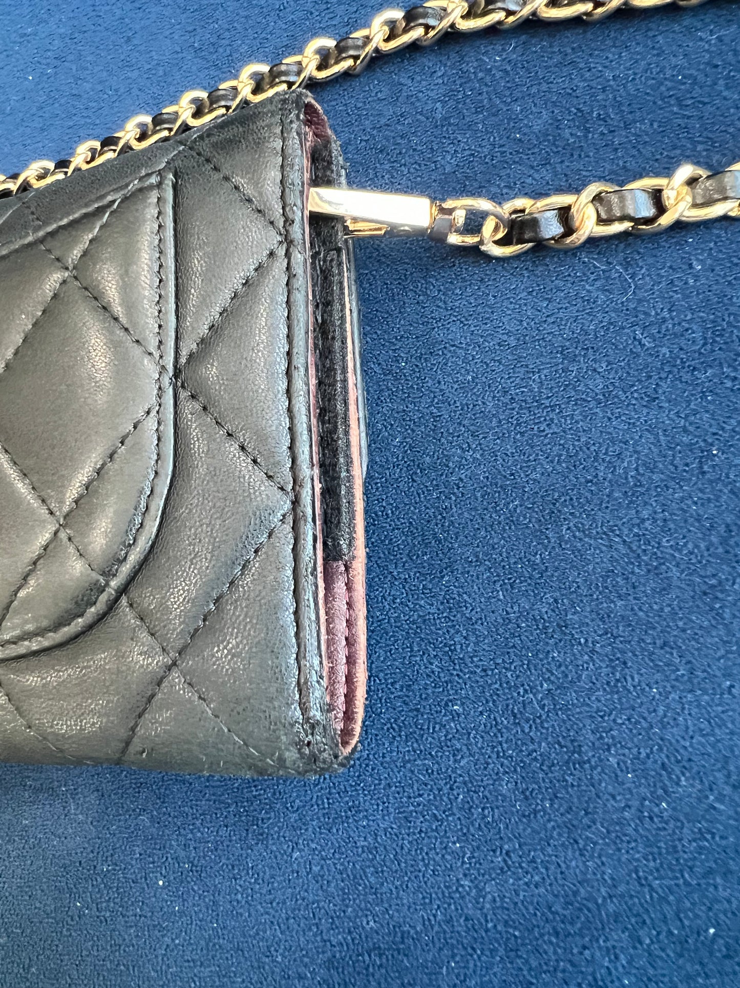 Chanel vintage timeless wallet on chain