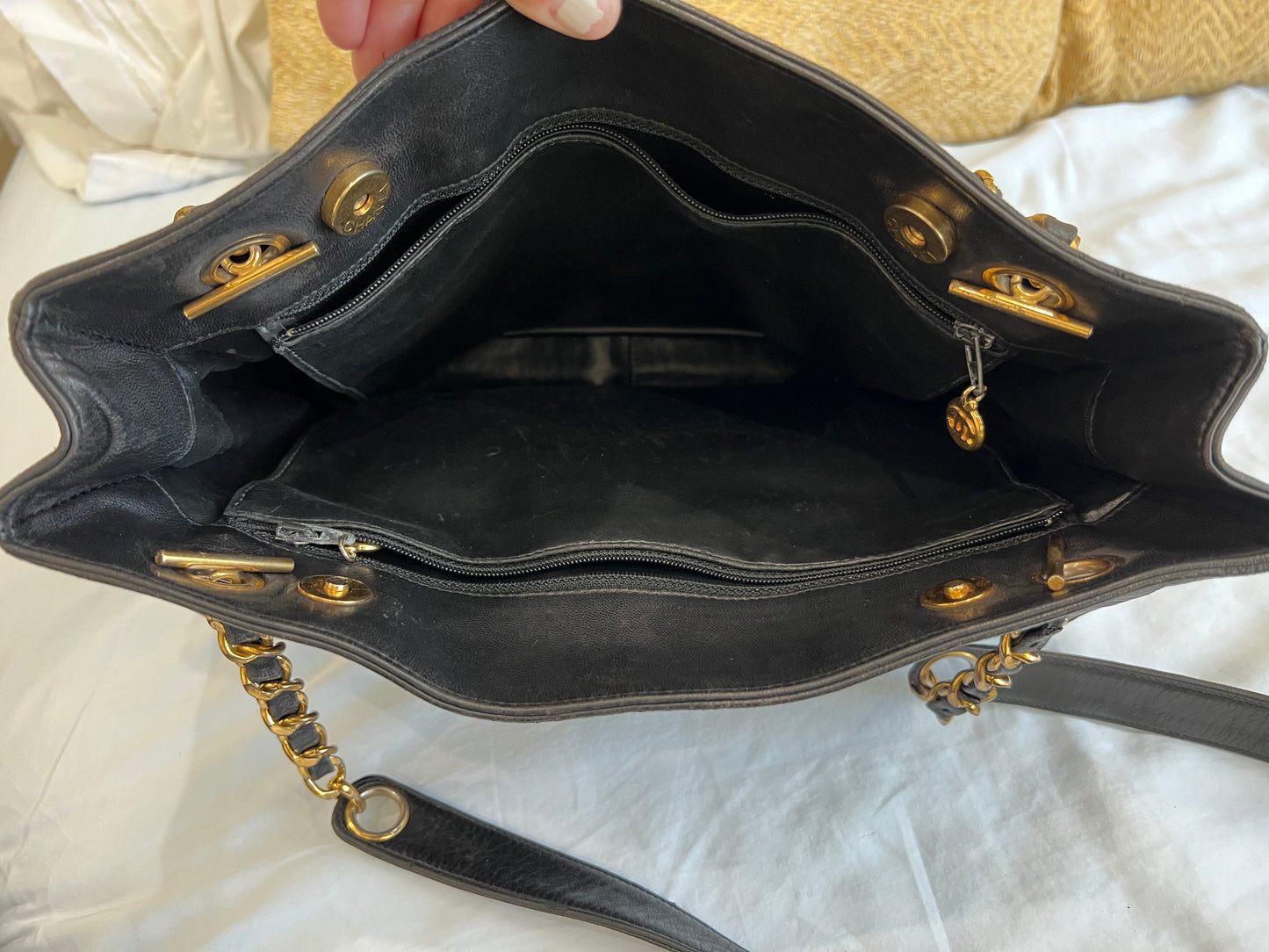 Vintage Chanel double side tote