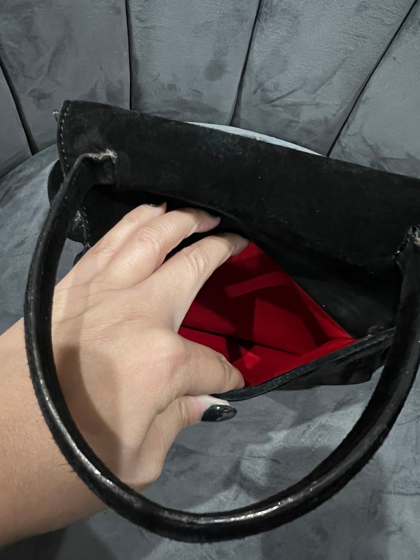 Vintage Celine Triomphe Suede Two-Way bag