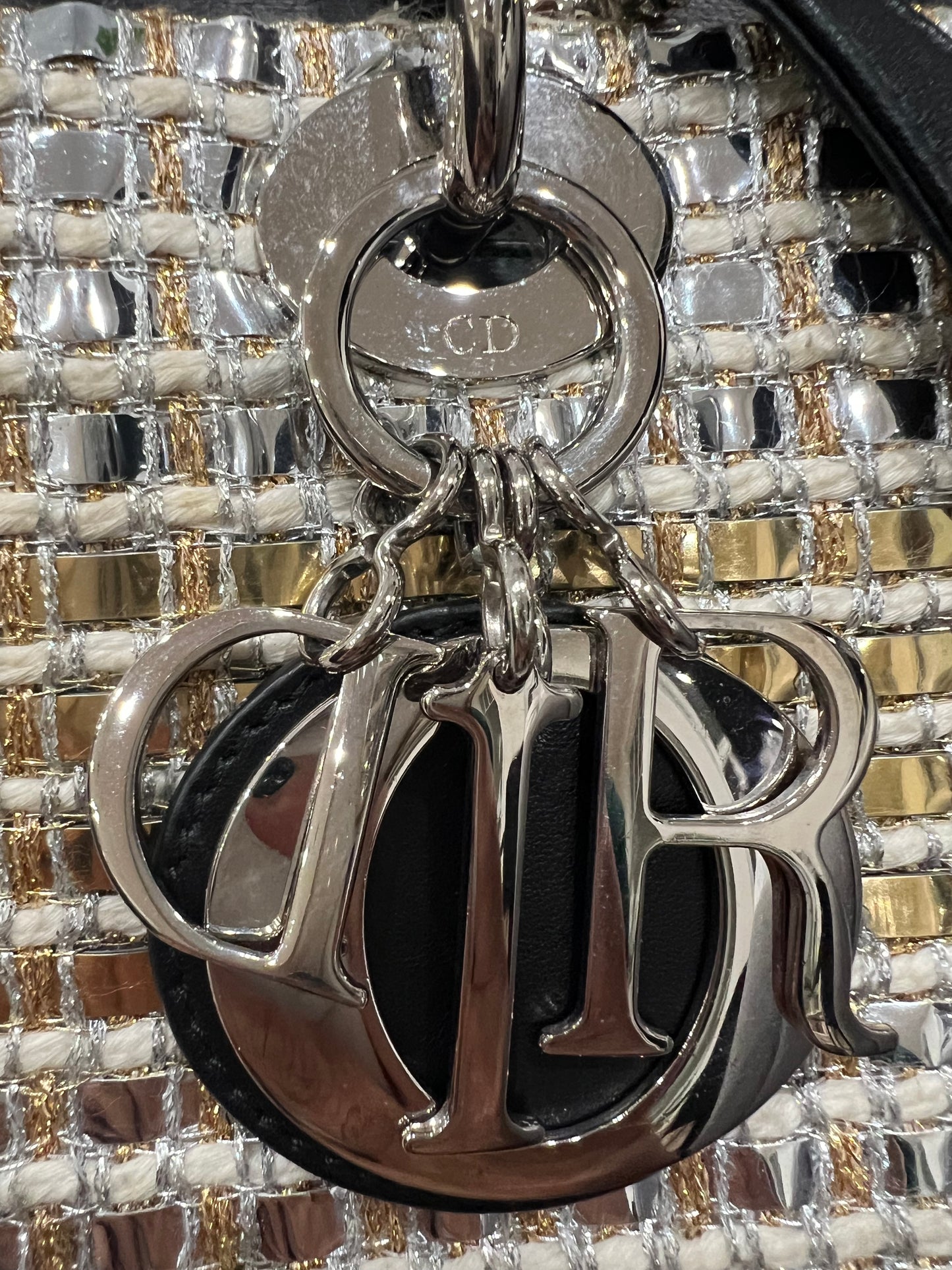 Lady Dior bag in rare metallic tweed