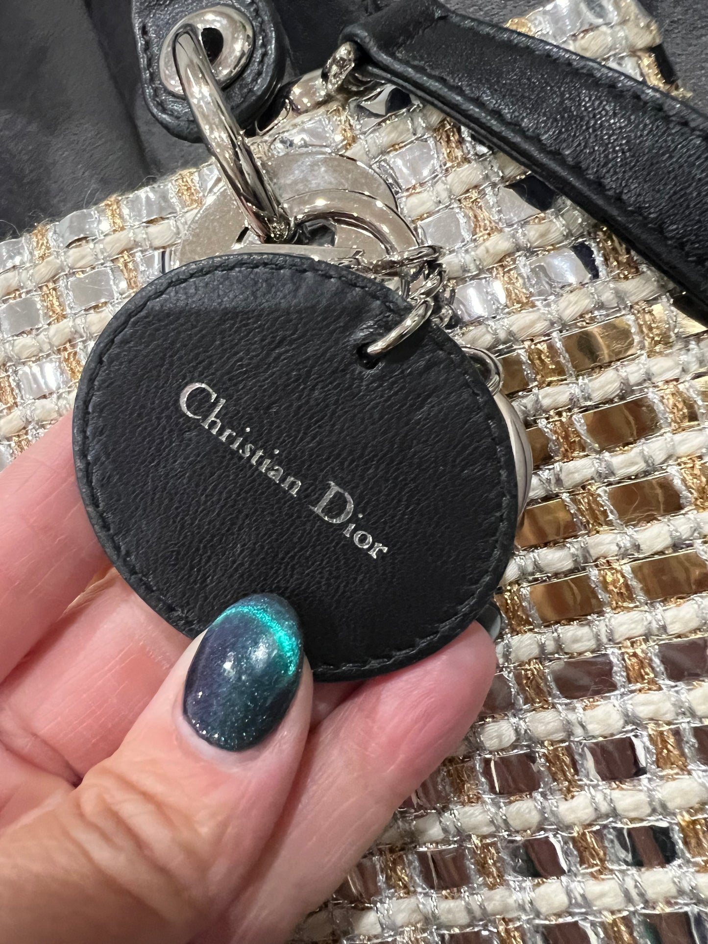 Lady Dior bag in rare metallic tweed