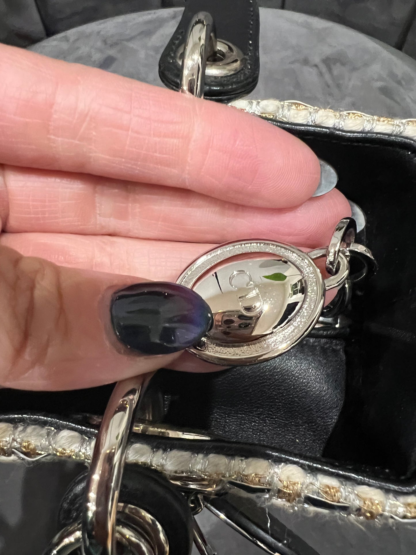 Lady Dior bag in rare metallic tweed