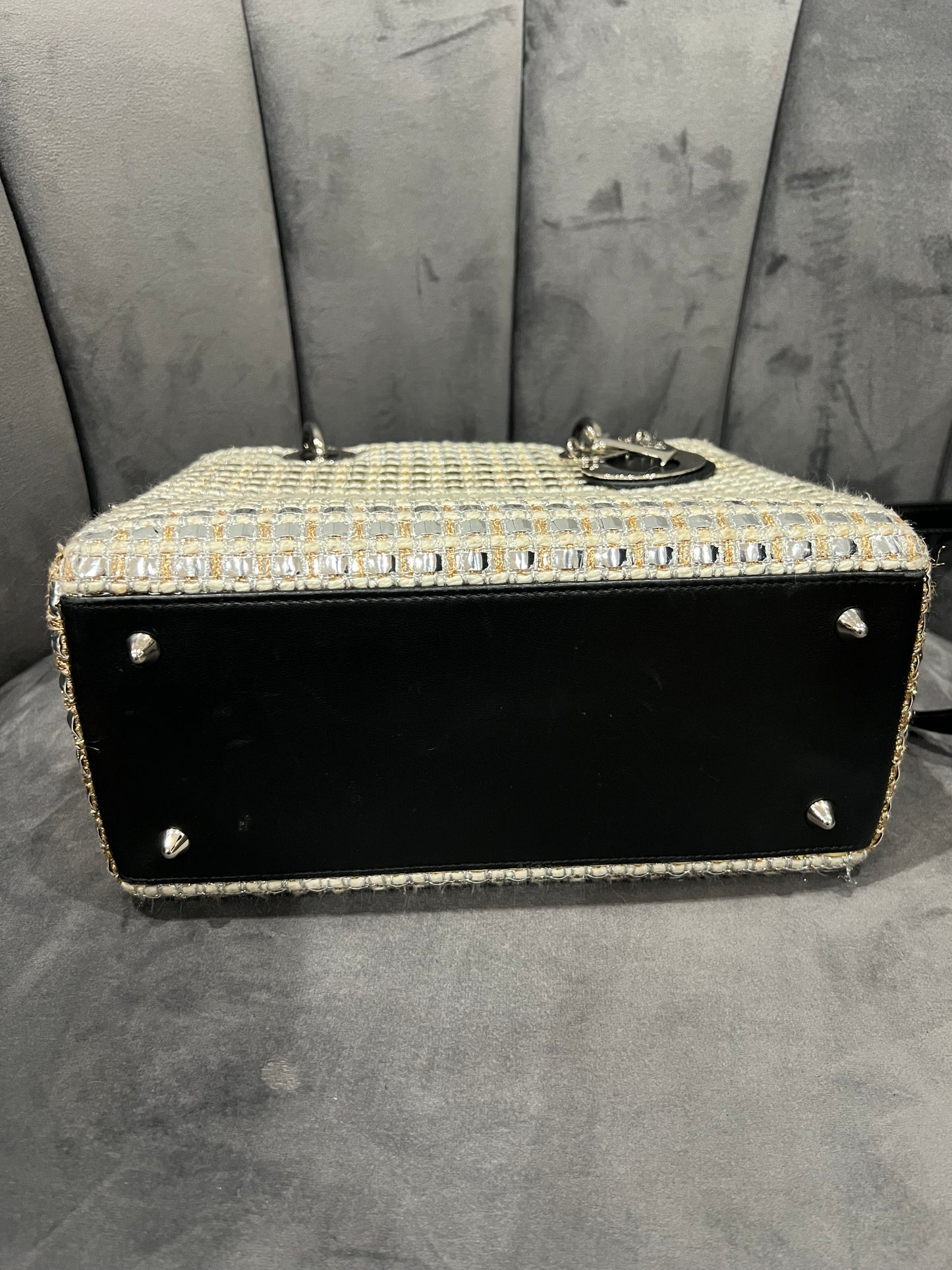 Lady Dior bag in rare metallic tweed
