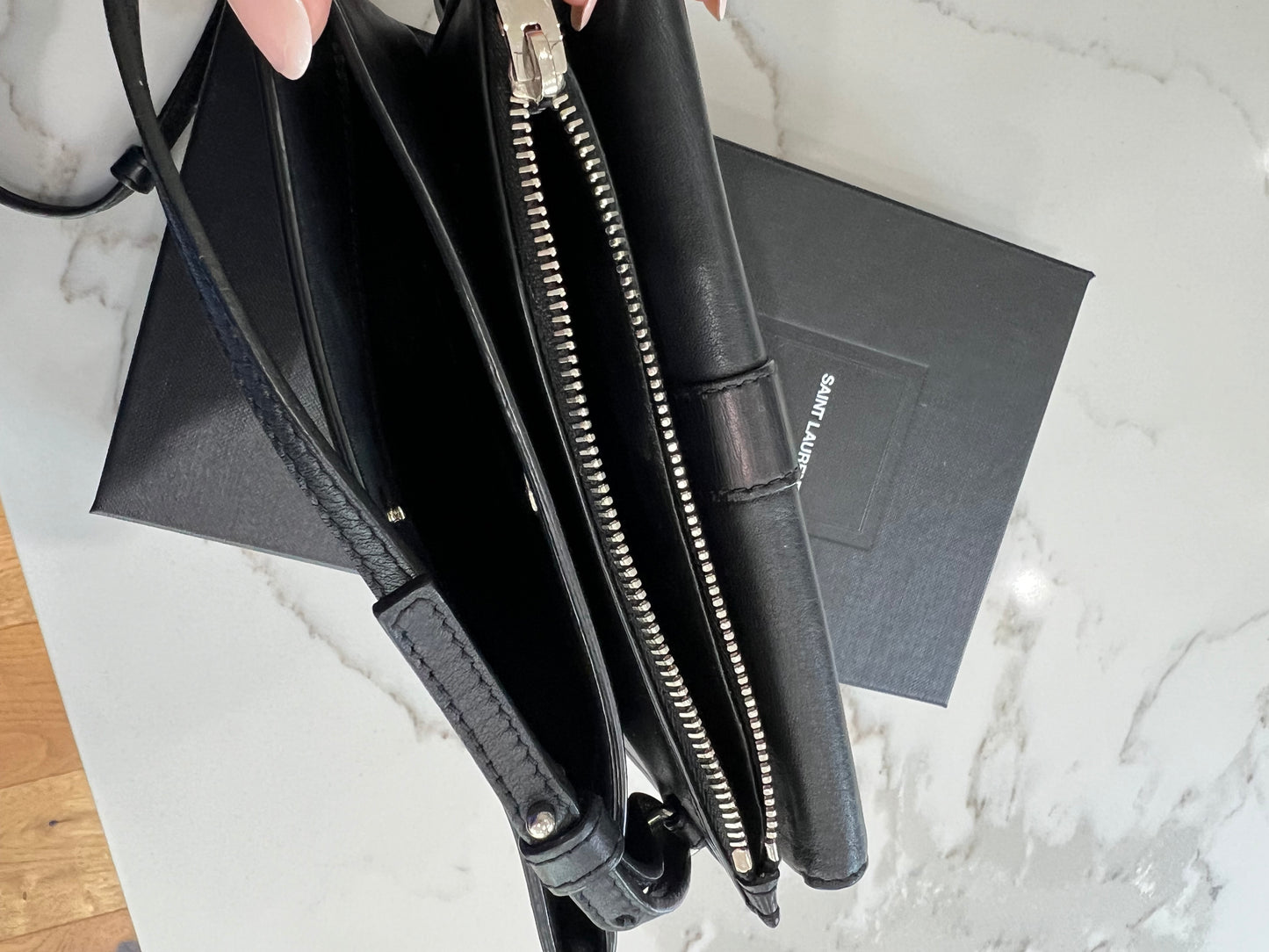 Yves Saint Laurent Monogram Envelope Flap Crossbody Bag
