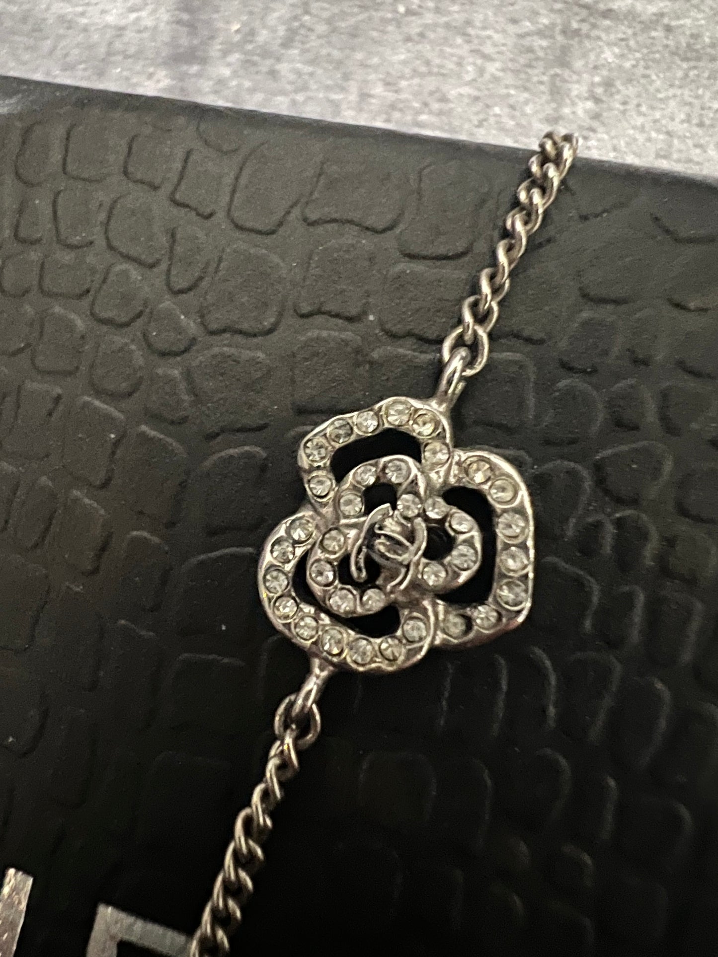 Rare Chanel Tri Camellia Necklace