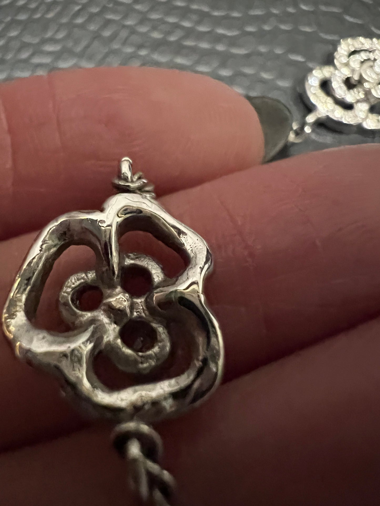Rare Chanel Tri Camellia Necklace