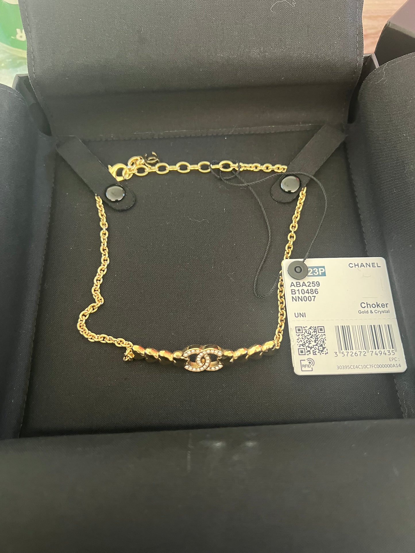 Chanel heart choker