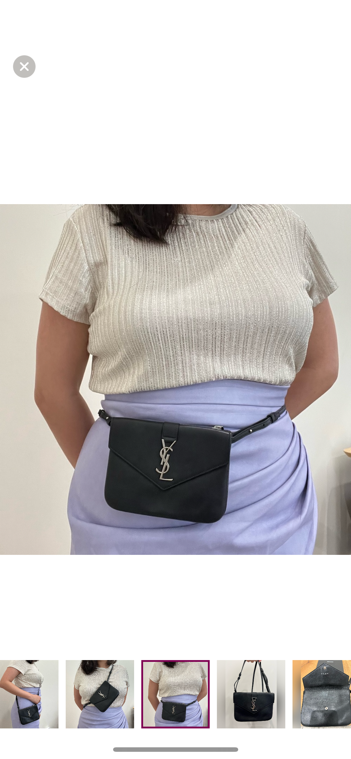 Yves Saint Laurent Monogram Envelope Flap Crossbody Bag