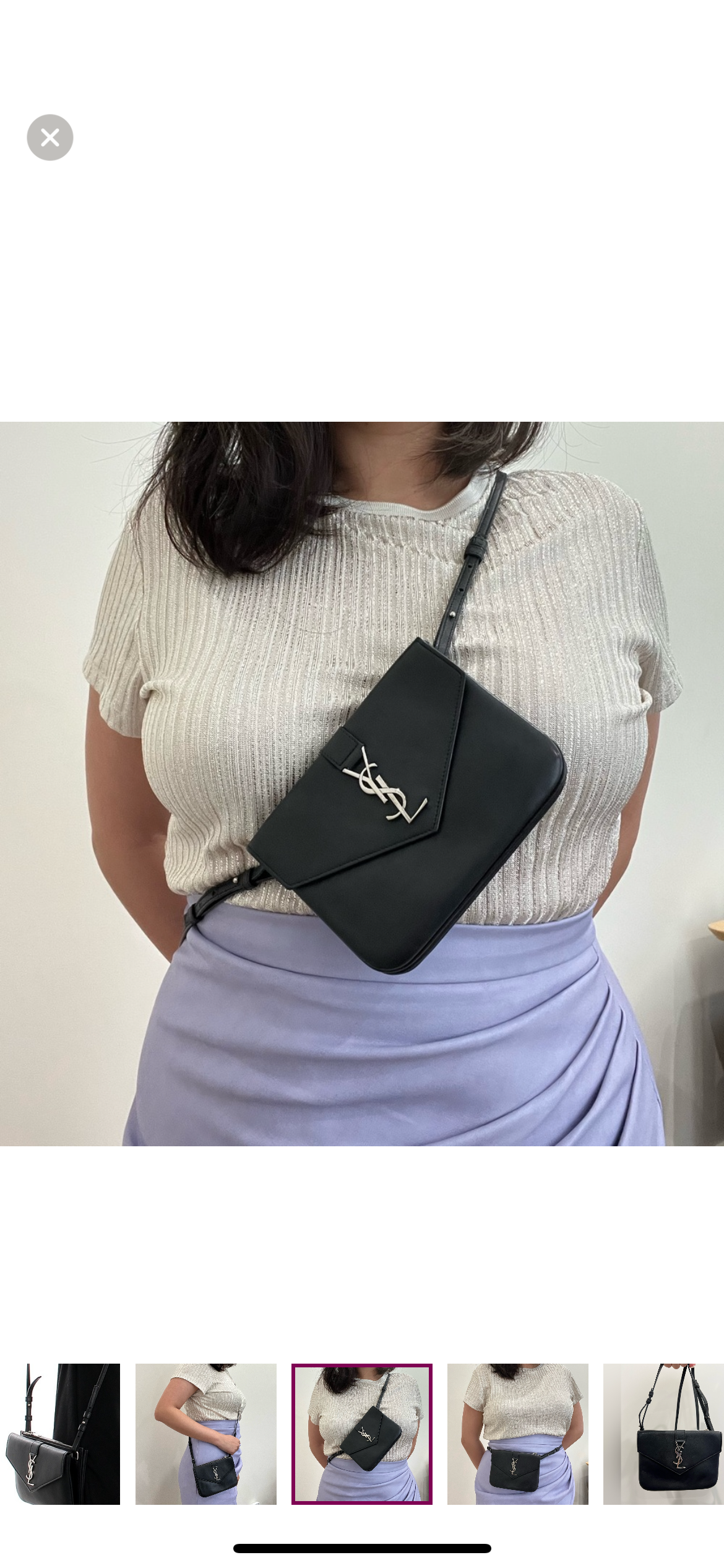 Yves Saint Laurent Monogram Envelope Flap Crossbody Bag