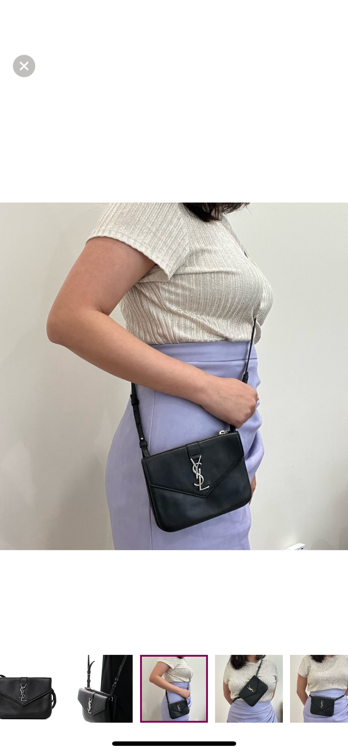Yves Saint Laurent Monogram Envelope Flap Crossbody Bag