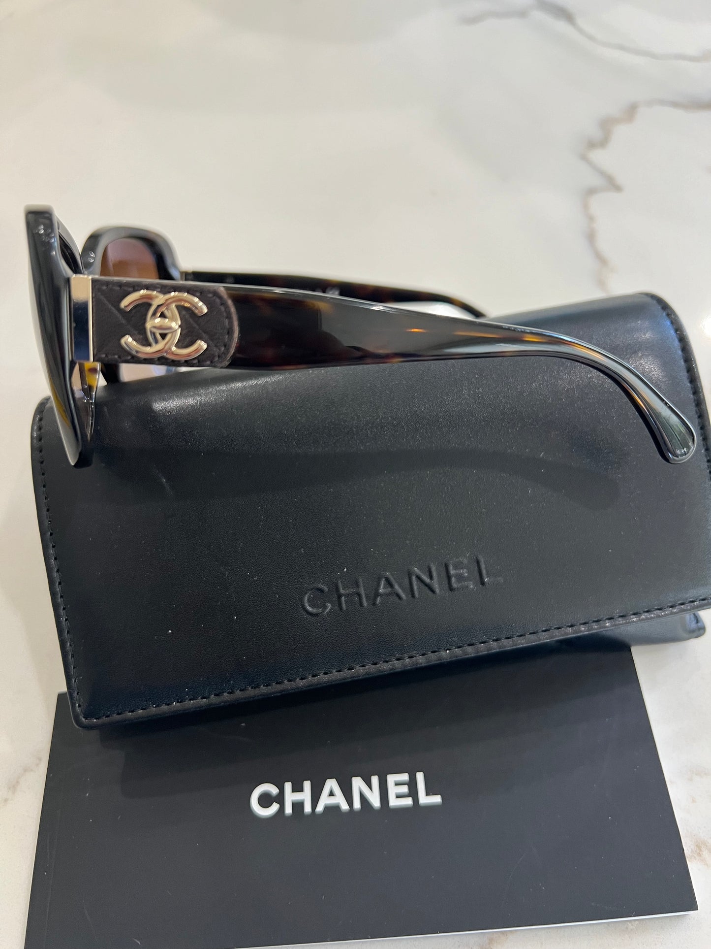 CHANEL CC Turnlock Sunglasses Tortoise