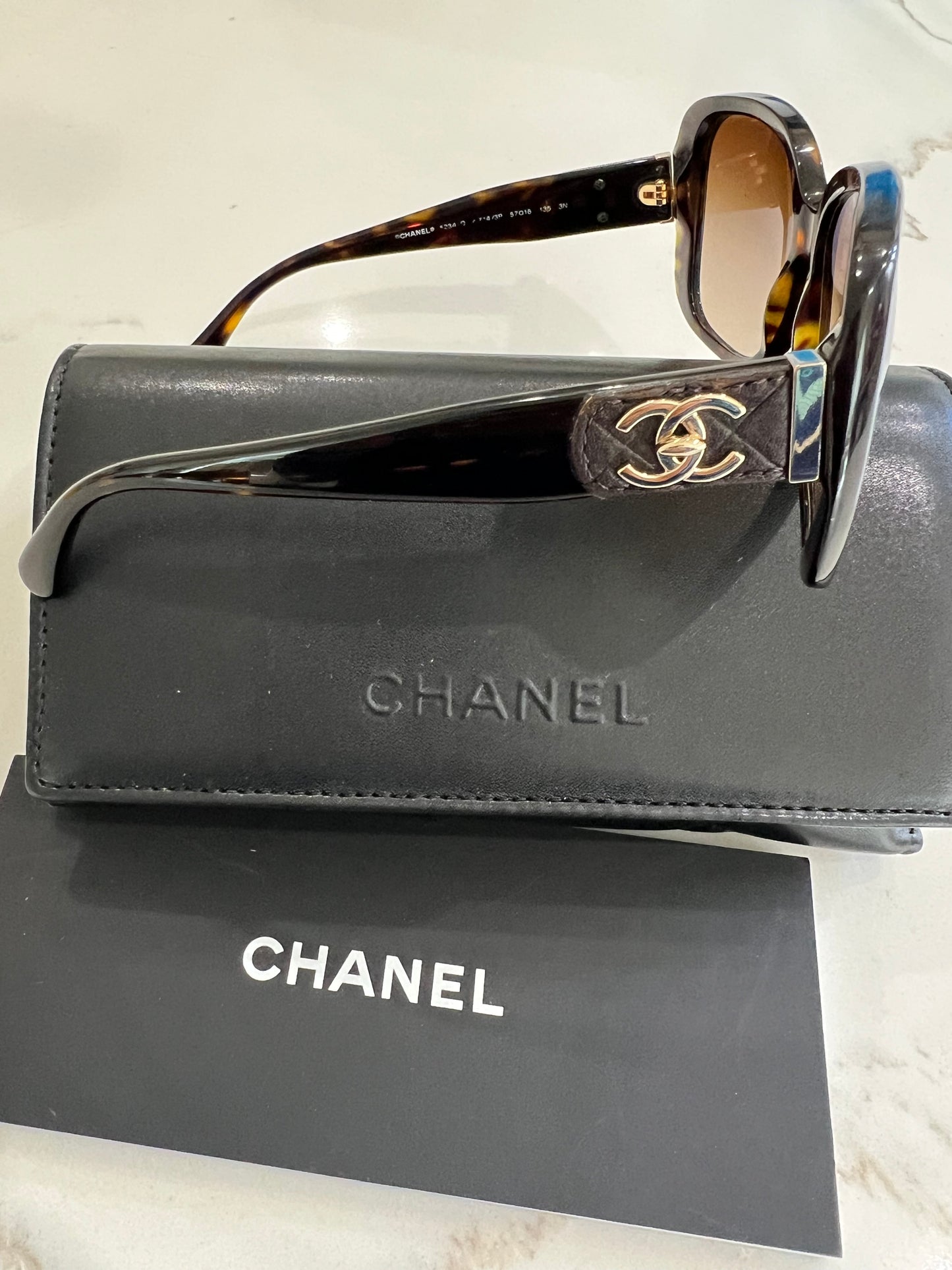CHANEL CC Turnlock Sunglasses Tortoise