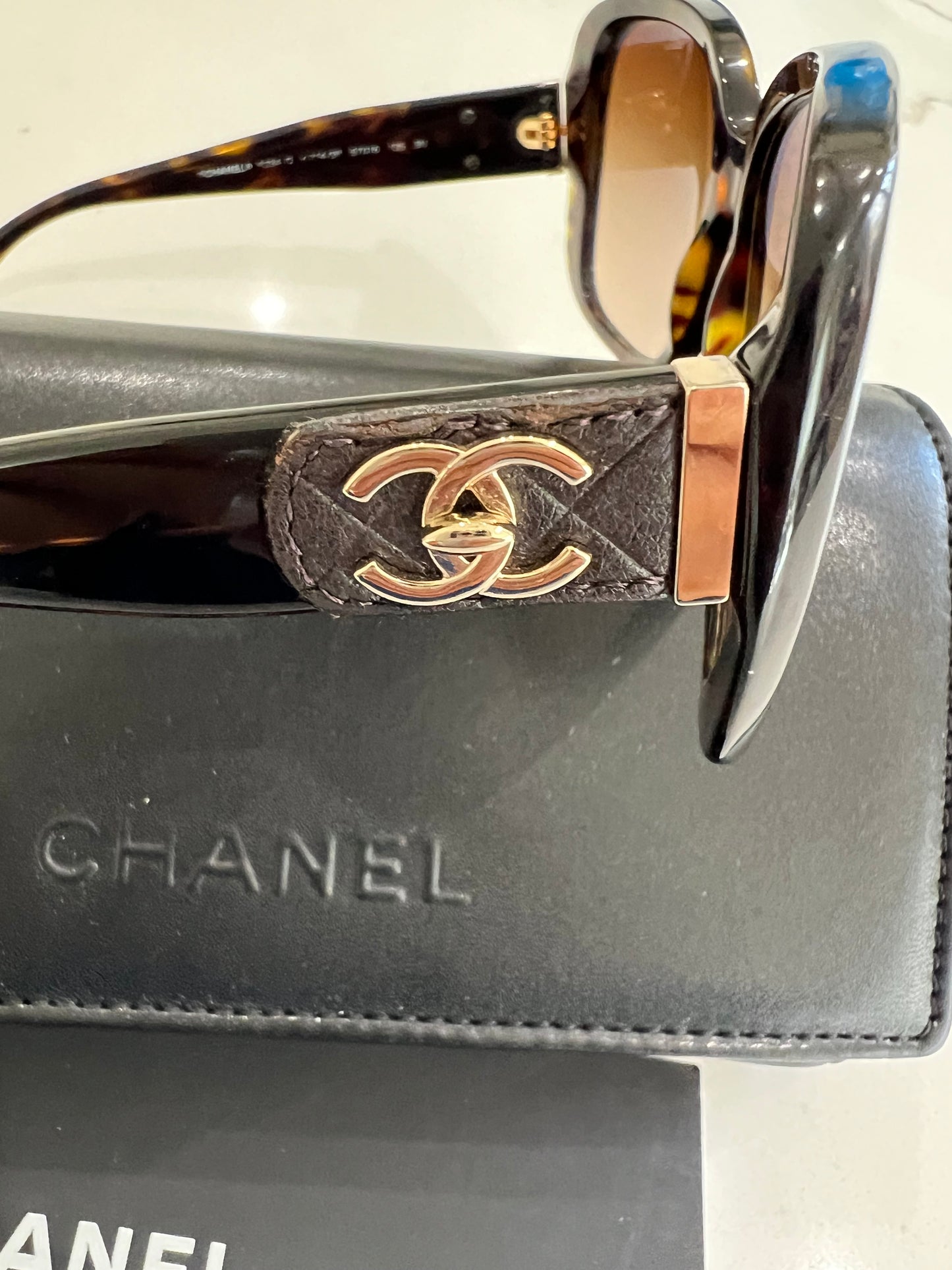 CHANEL CC Turnlock Sunglasses Tortoise