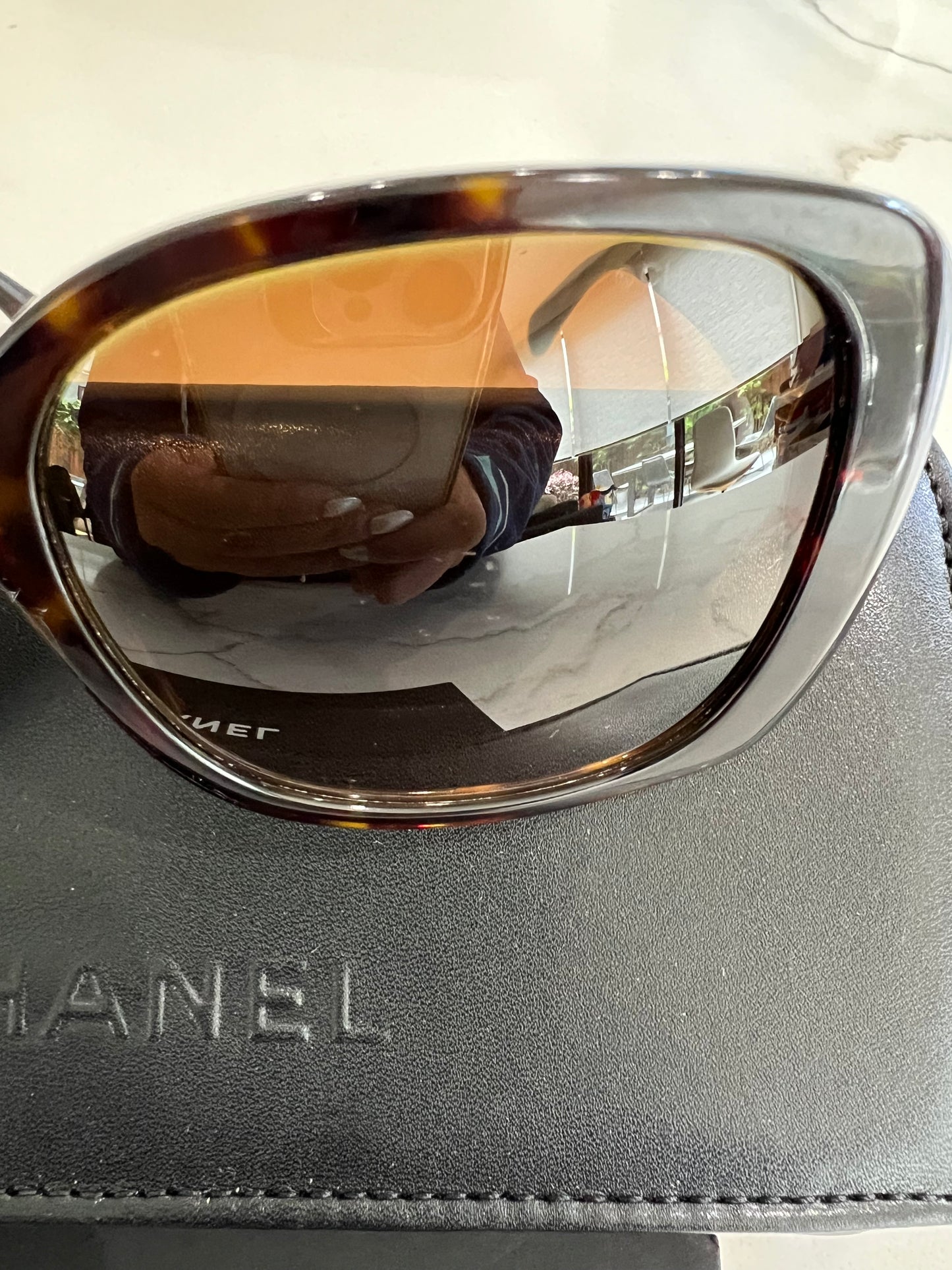 CHANEL CC Turnlock Sunglasses Tortoise