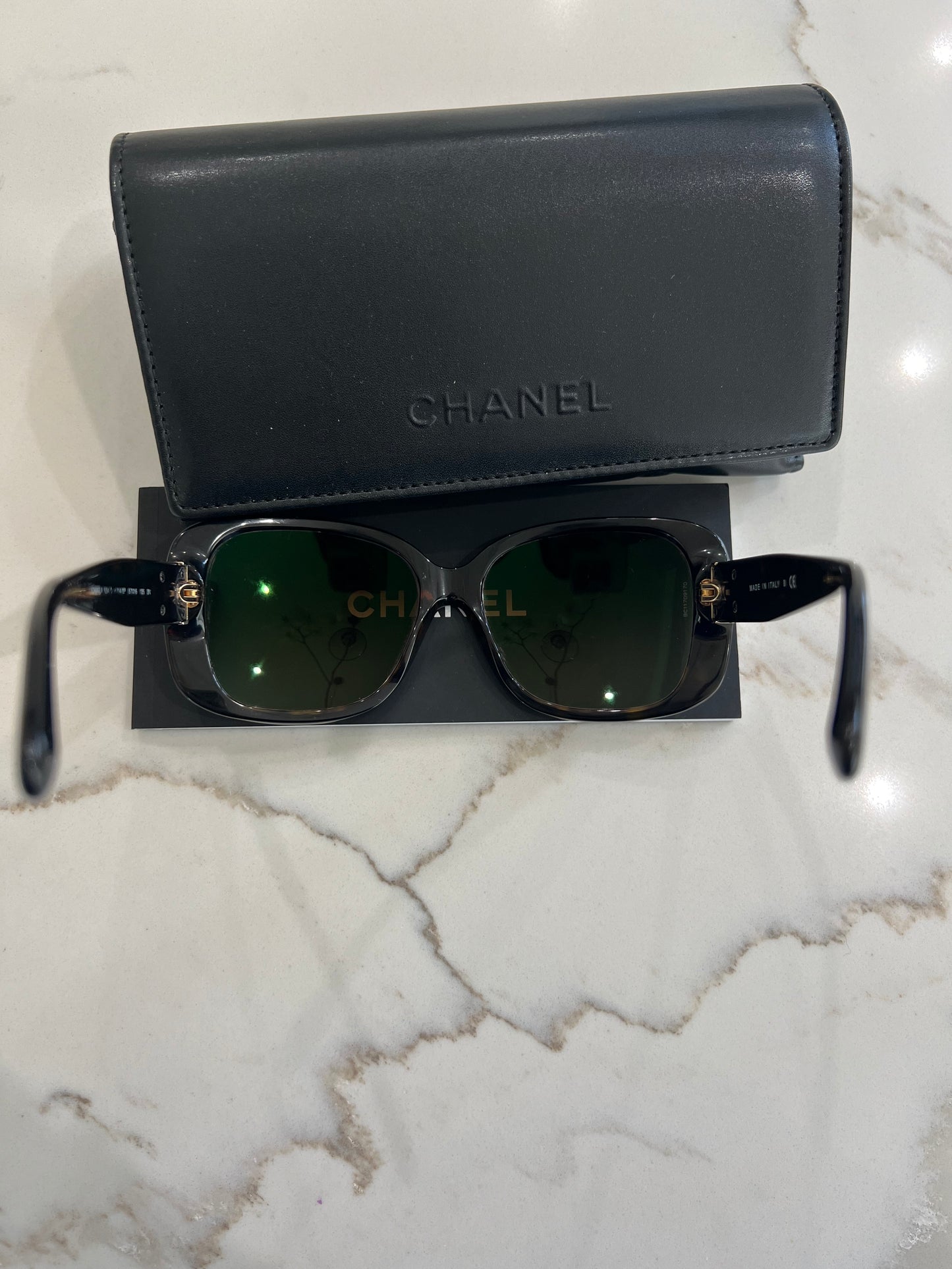 CHANEL CC Turnlock Sunglasses Tortoise