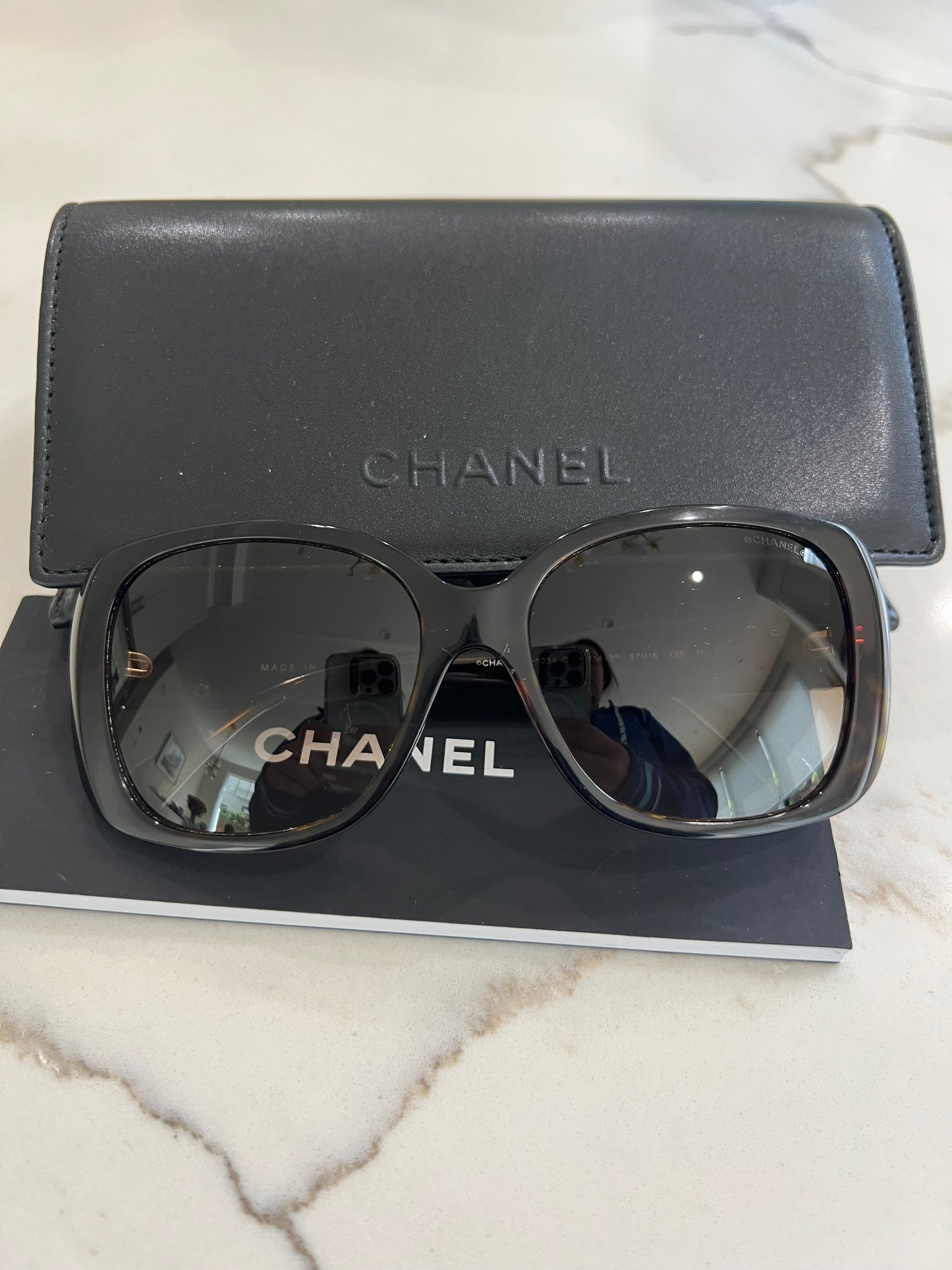 CHANEL CC Turnlock Sunglasses Tortoise