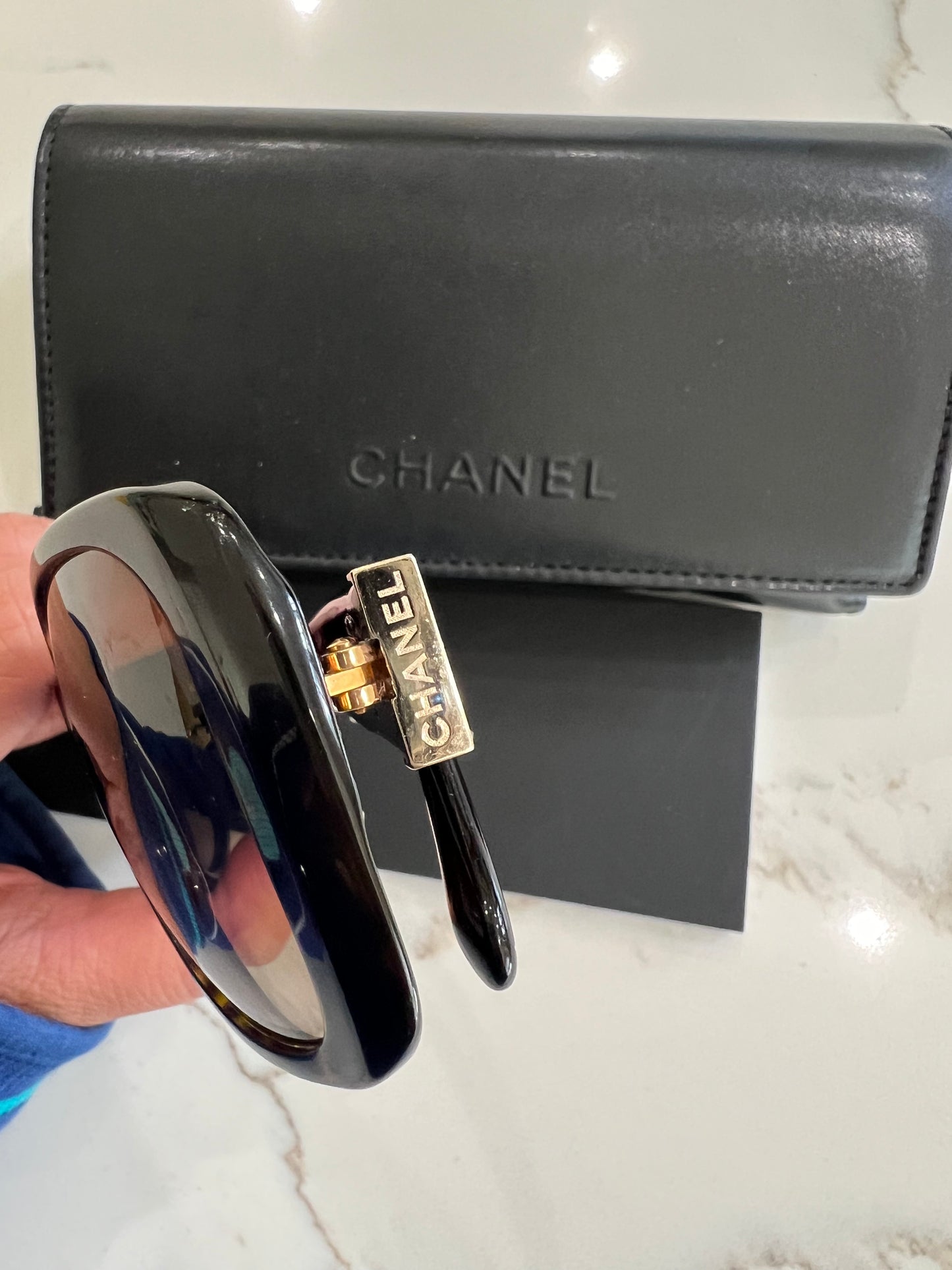 CHANEL CC Turnlock Sunglasses Tortoise