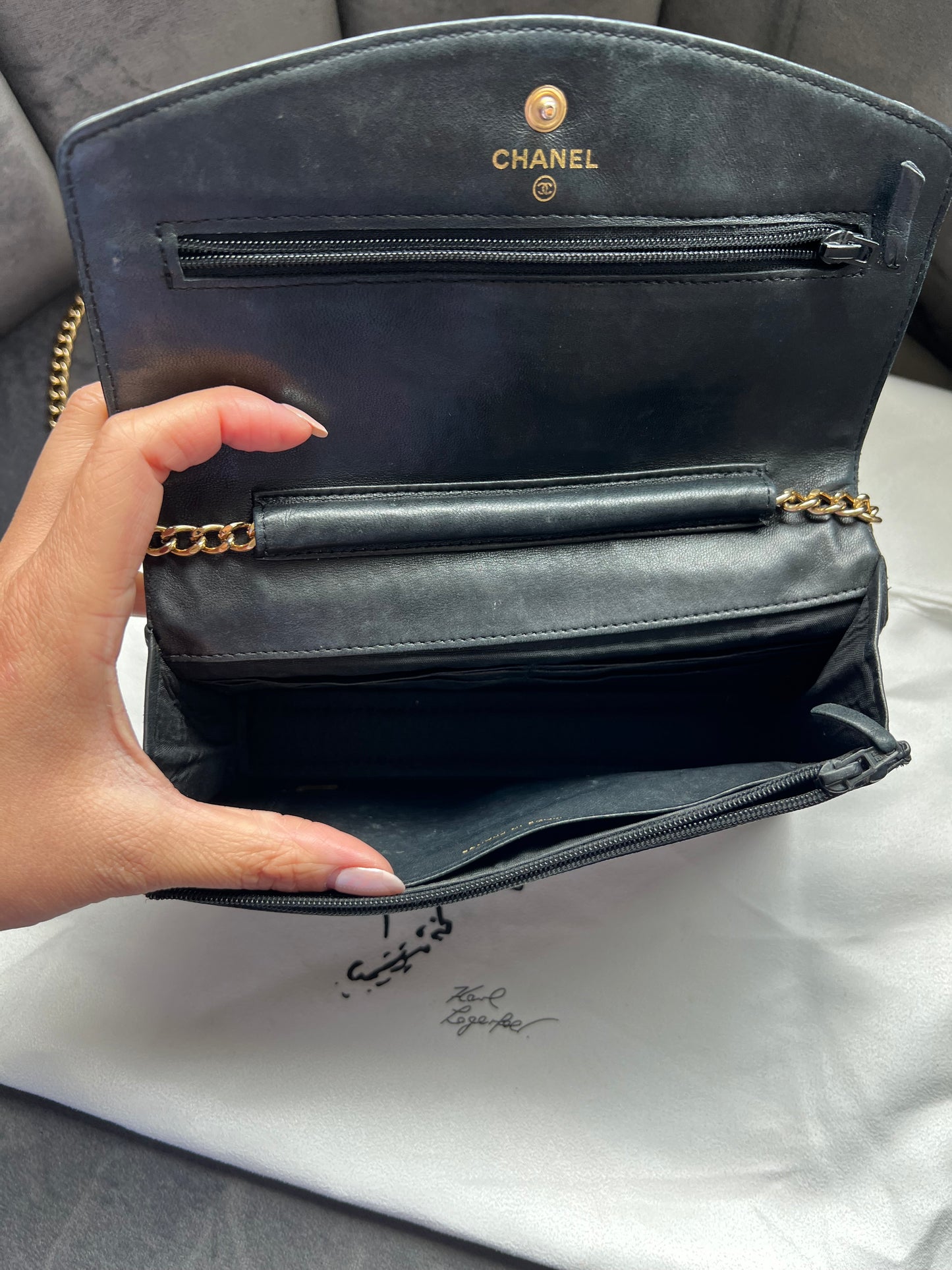 CHANEL Caviar Timeless Wallet On Chain