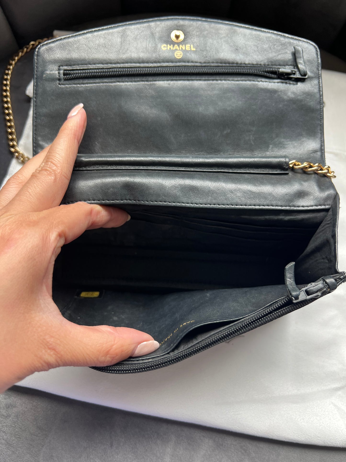 CHANEL Caviar Timeless Wallet On Chain