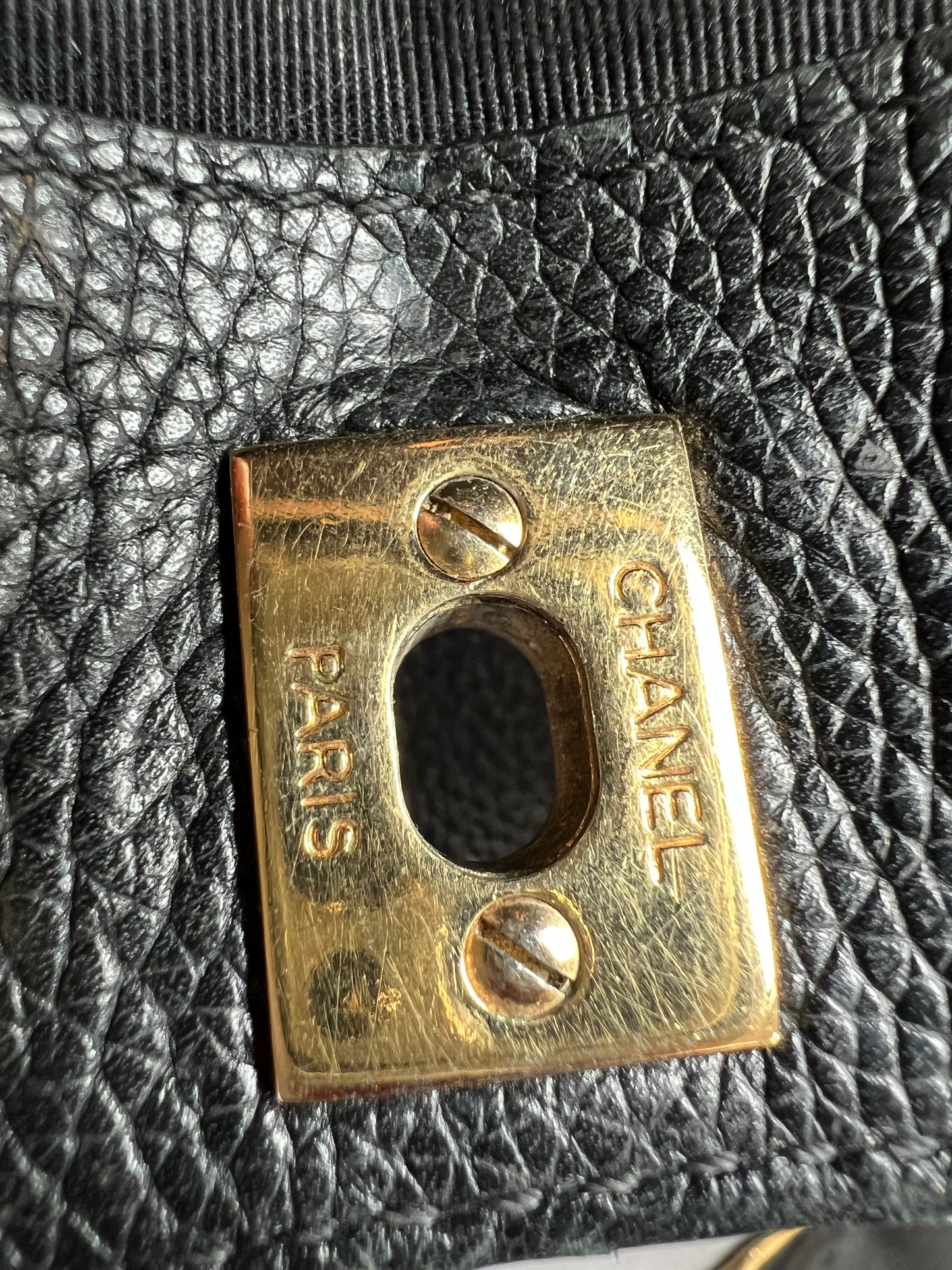 Chanel Caviar Executive Tote Bag 24k gold turn lock