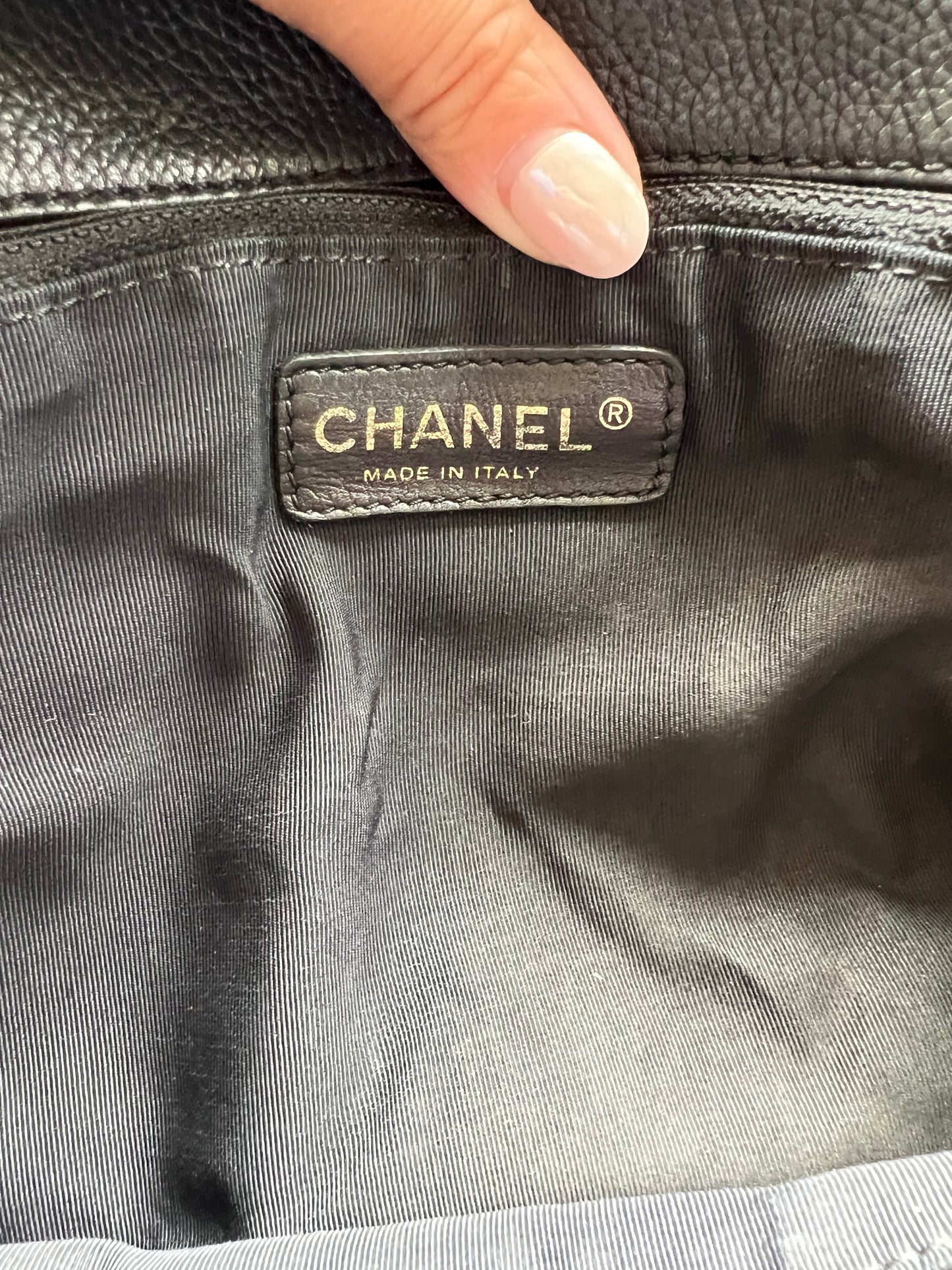 Chanel Caviar Executive Tote Bag 24k gold turn lock