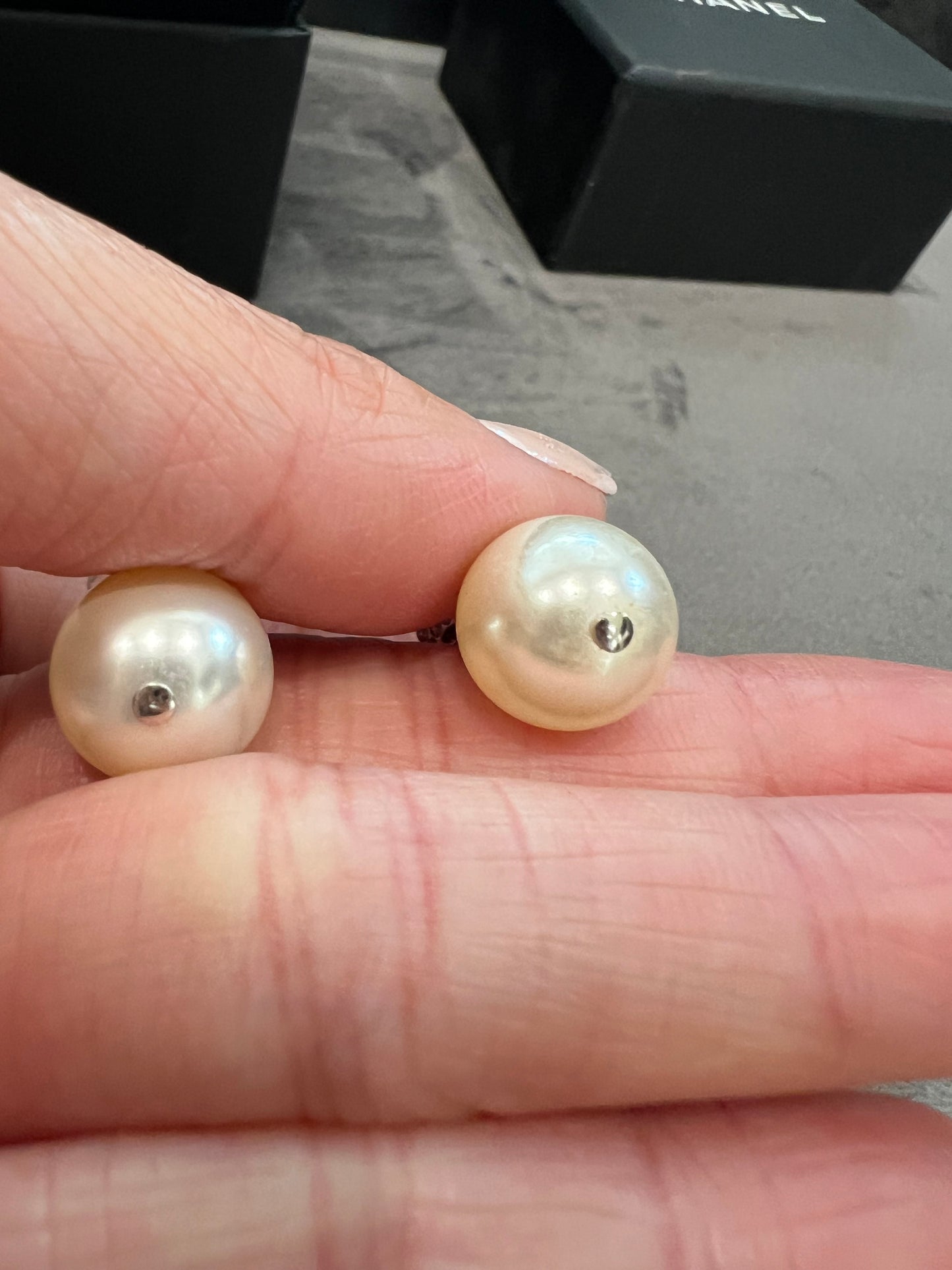 CHANEL Crystal Pearl CC Drop Earrings