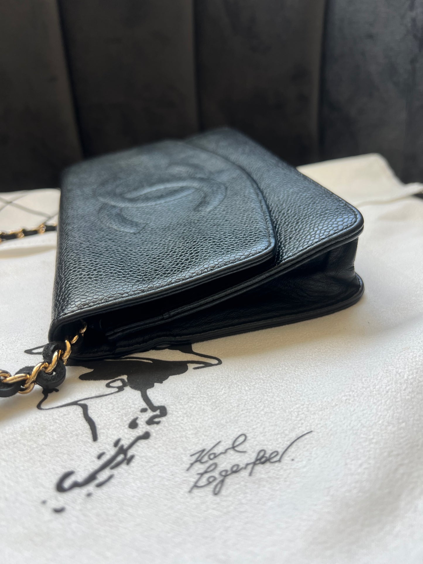 CHANEL Caviar Timeless Wallet On Chain