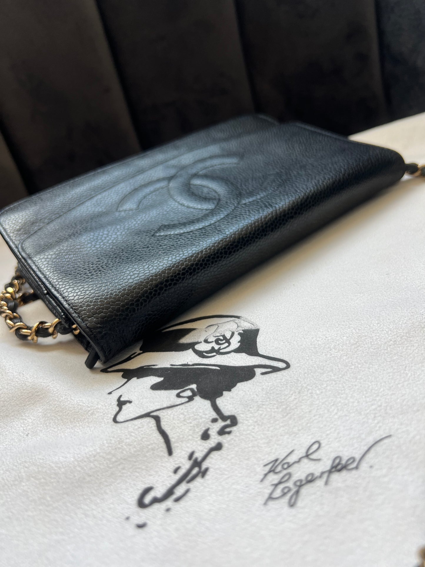 CHANEL Caviar Timeless Wallet On Chain