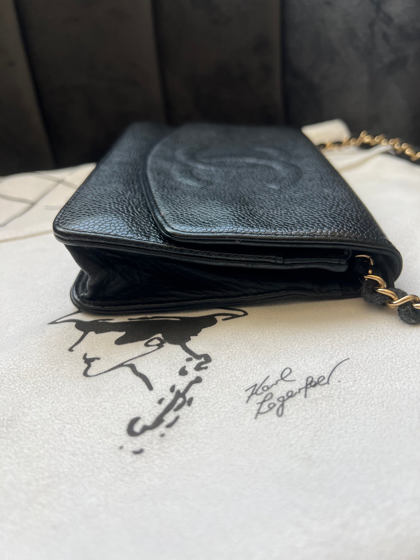 CHANEL Caviar Timeless Wallet On Chain