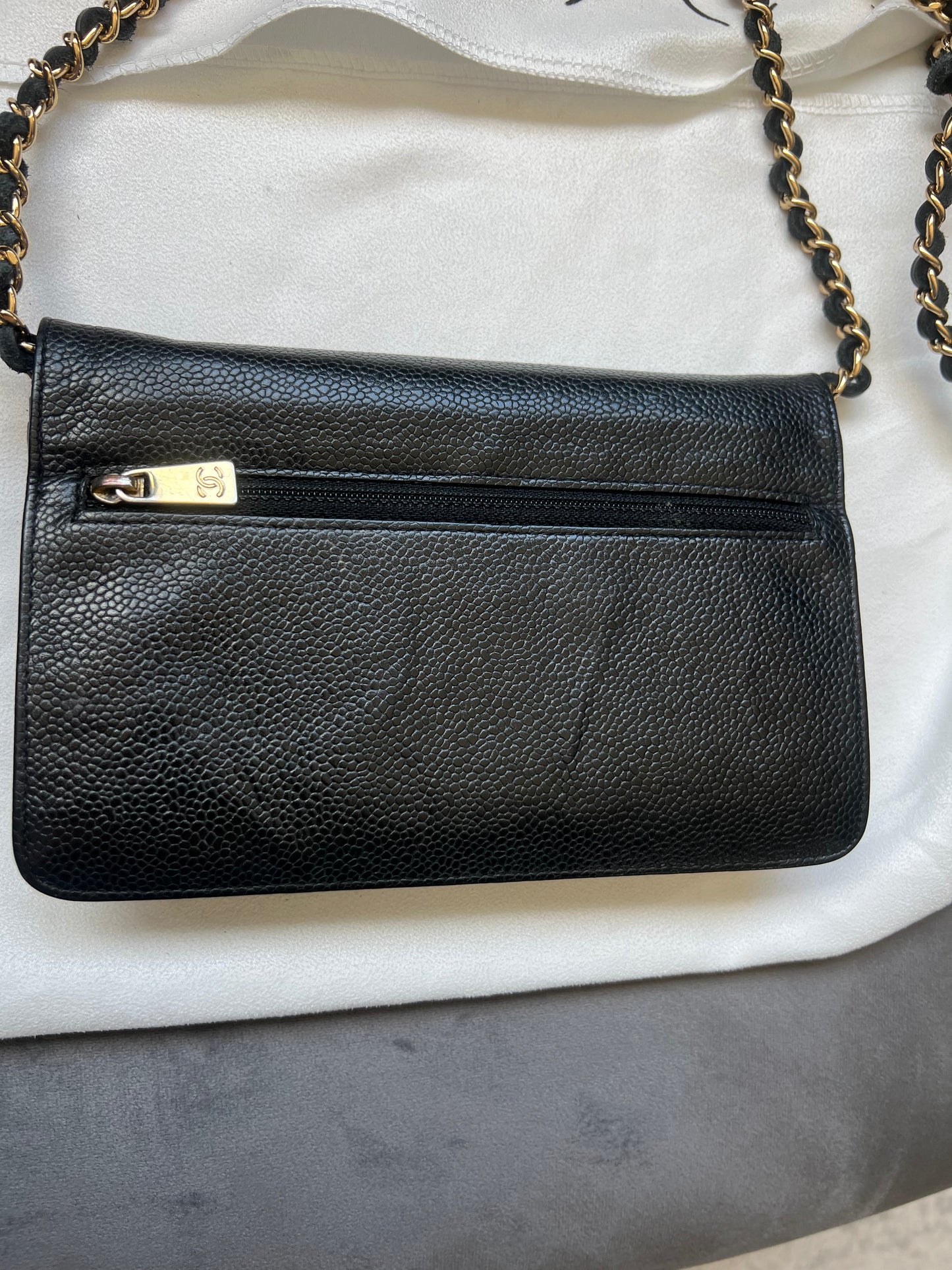 CHANEL Caviar Timeless Wallet On Chain